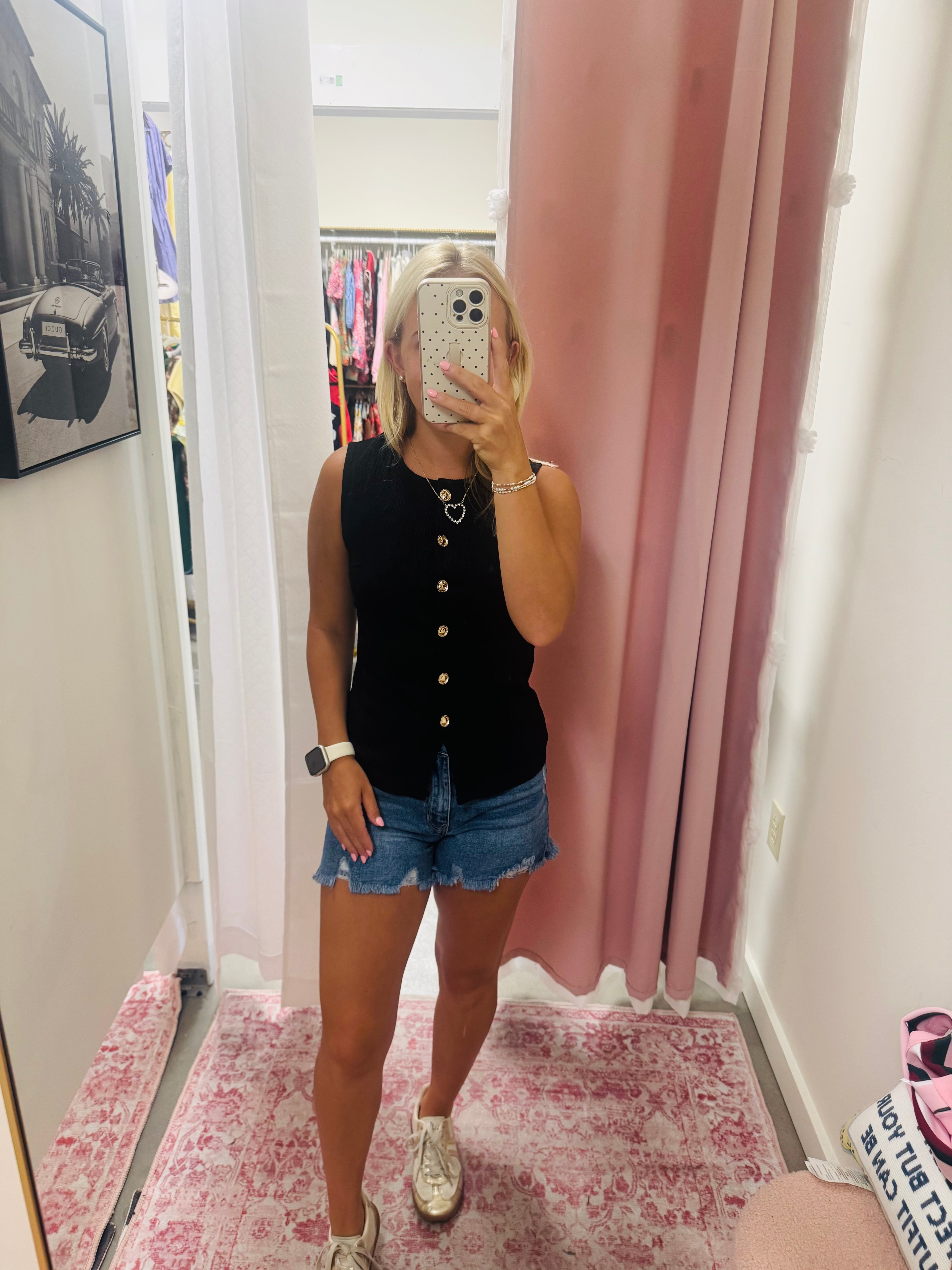 Black Texture Vest