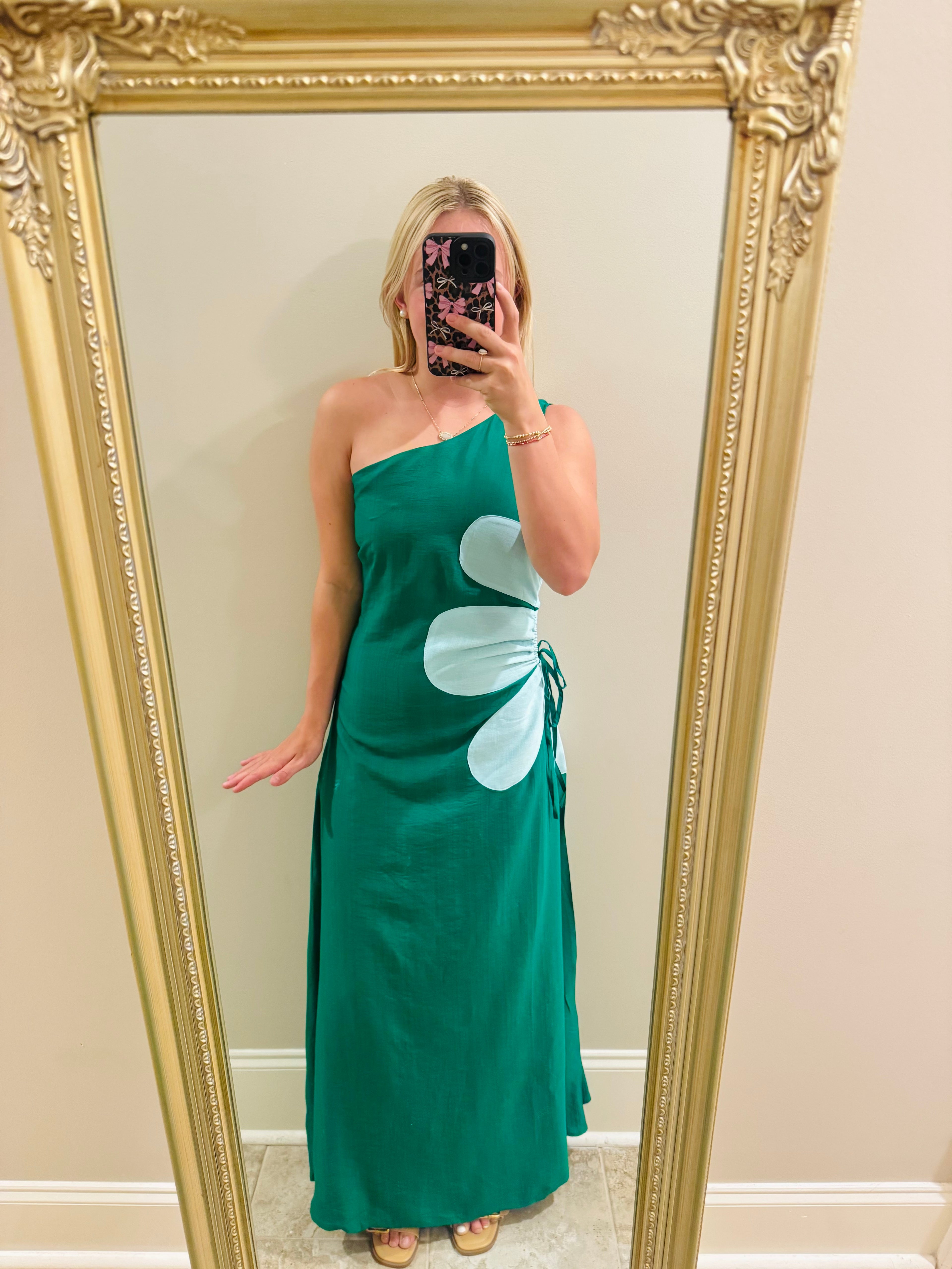 Green Cut Out Dress