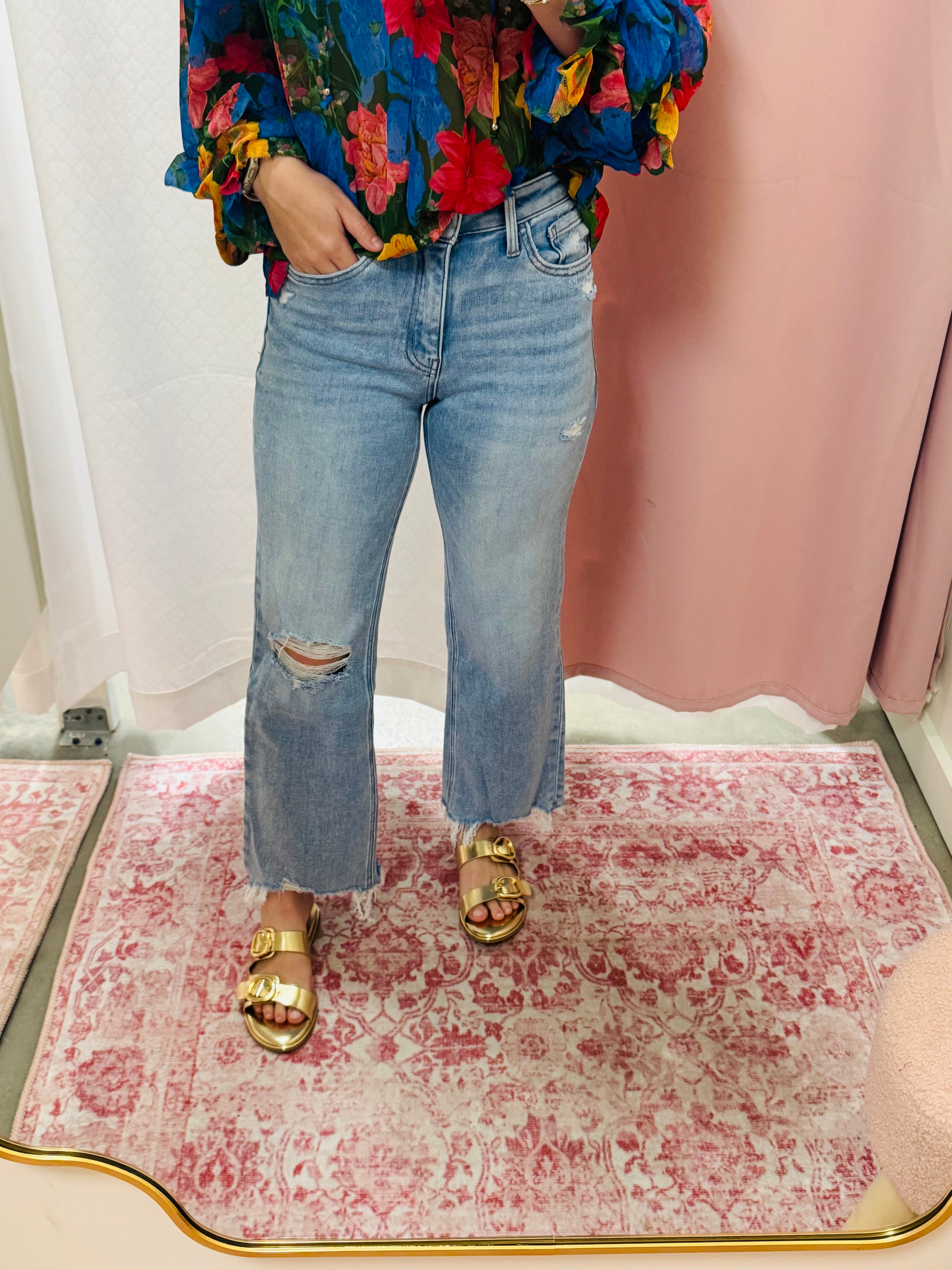 Wide Leg Cropped Jeans