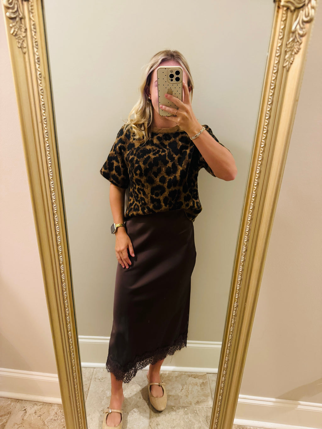Brown Leopard Seater Top