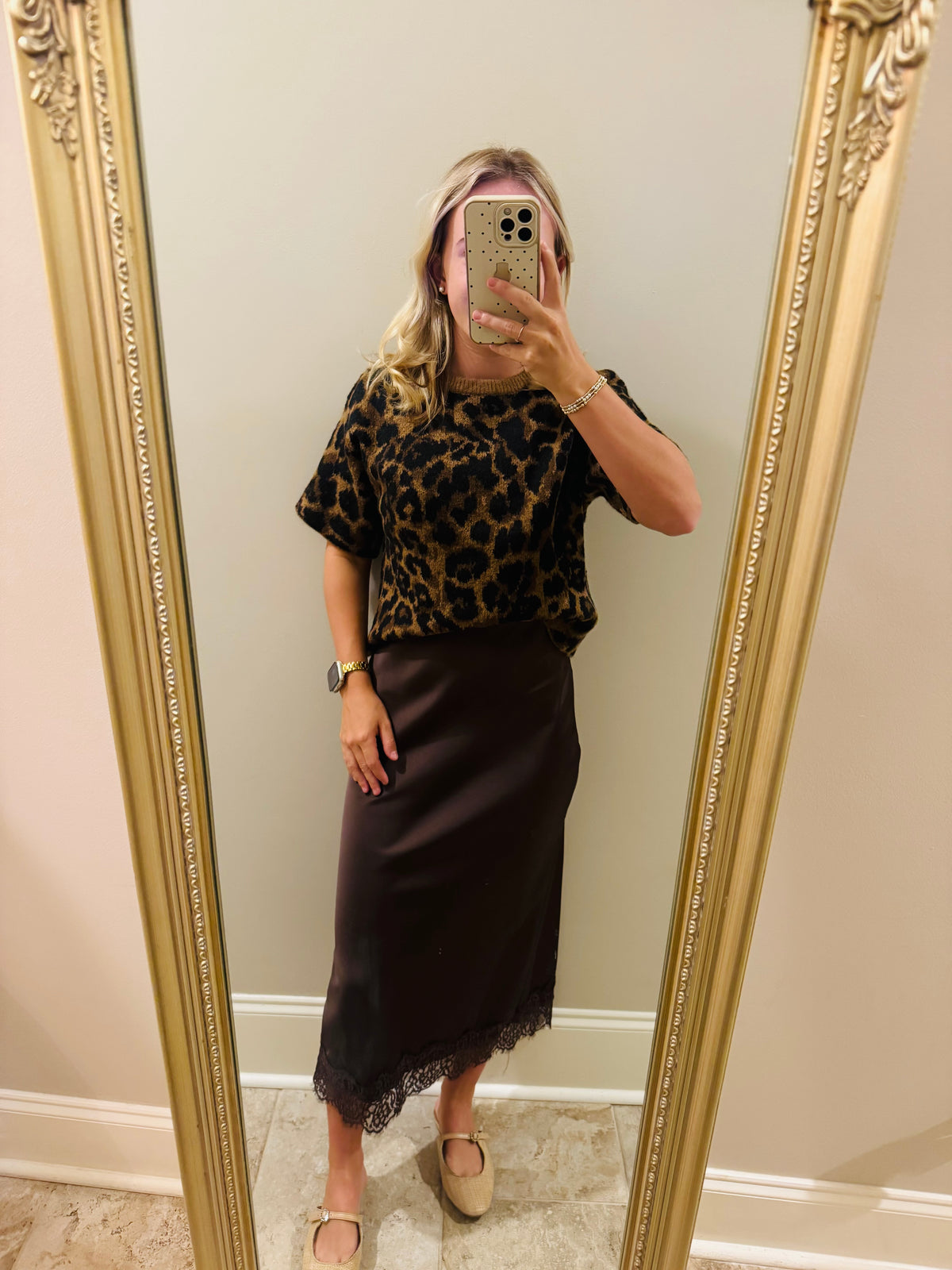 Brown Leopard Seater Top