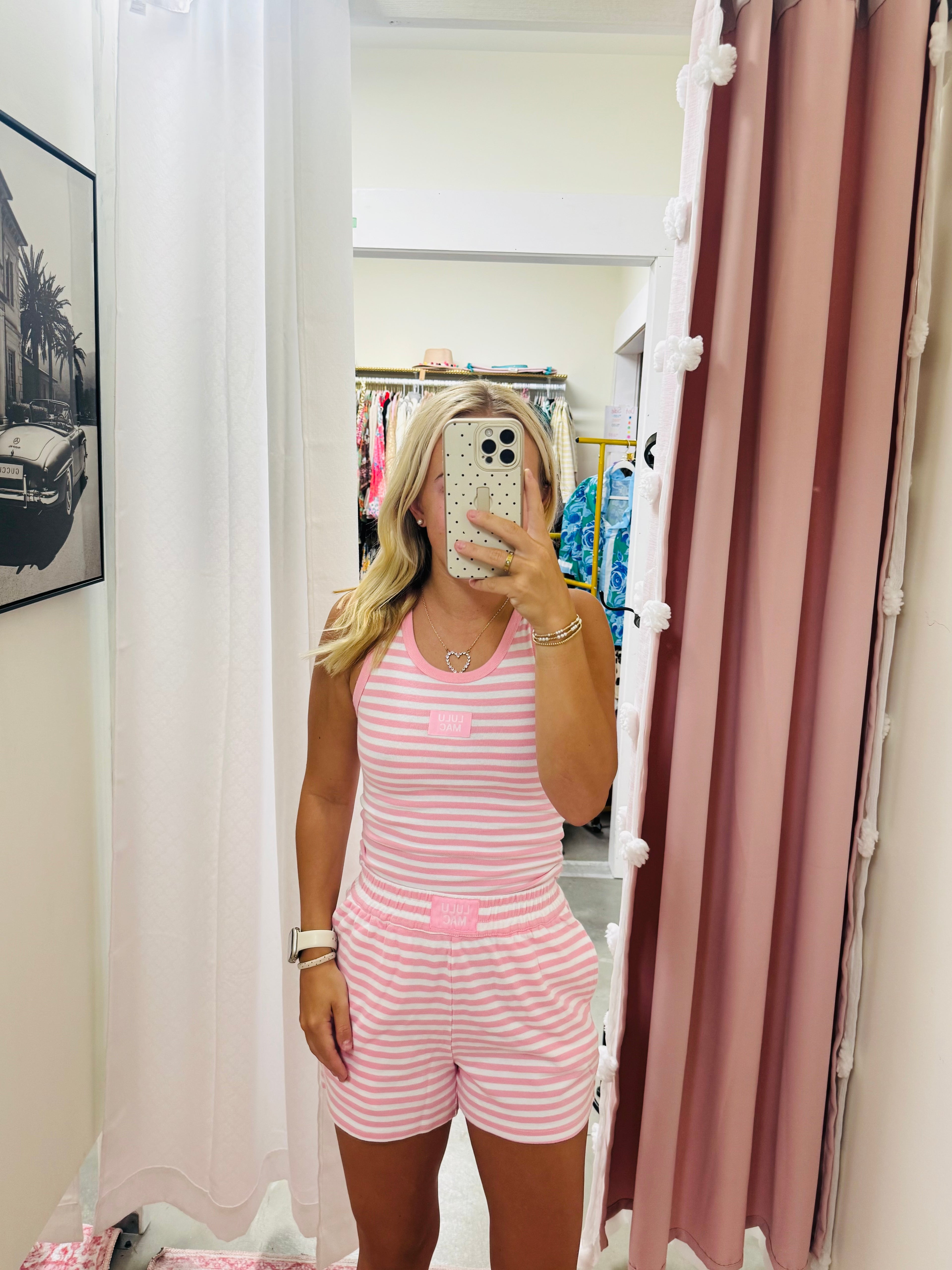 Baby Pink Striped Tank