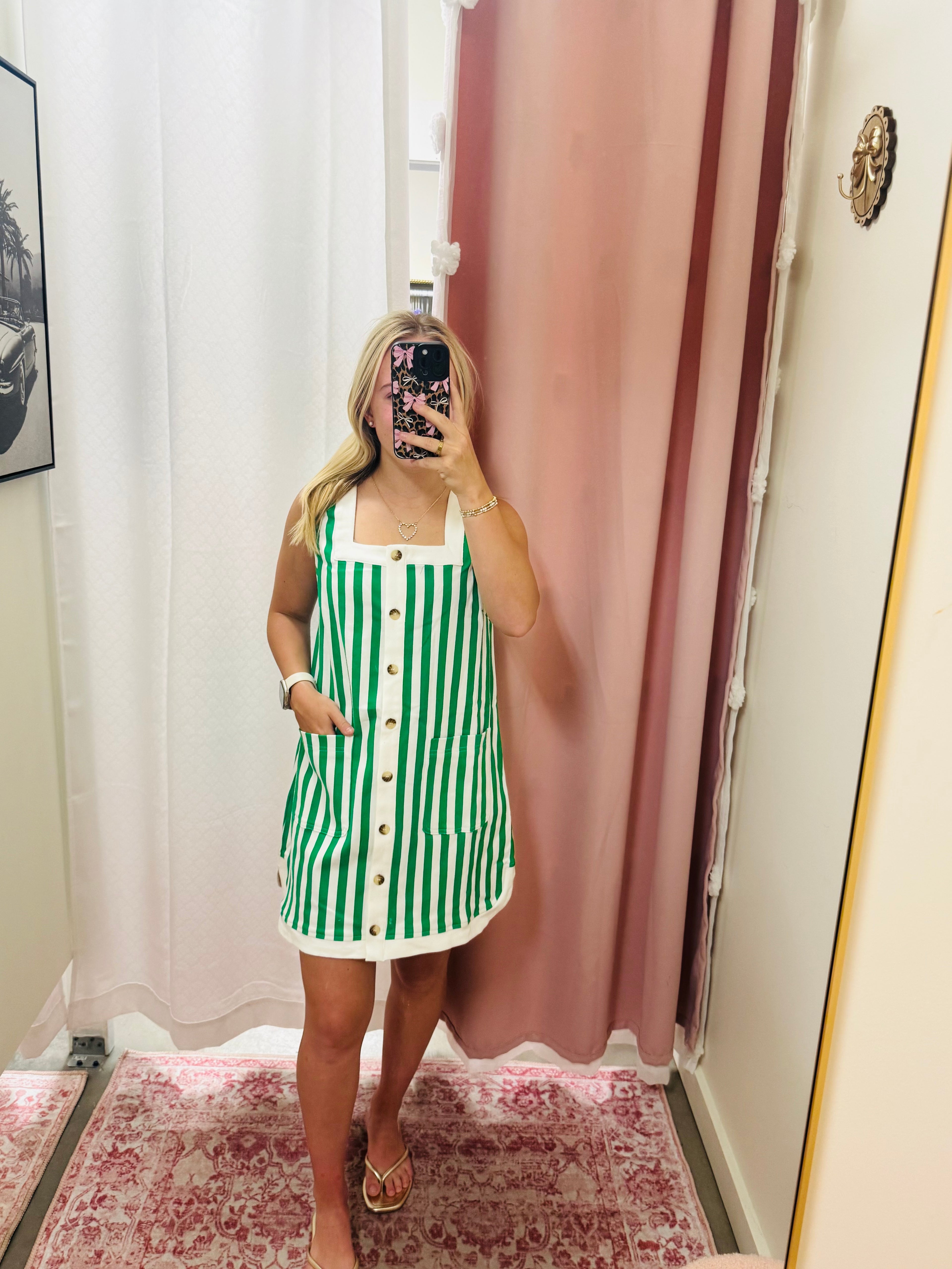 Kelly Green Sailor Stripe Dress