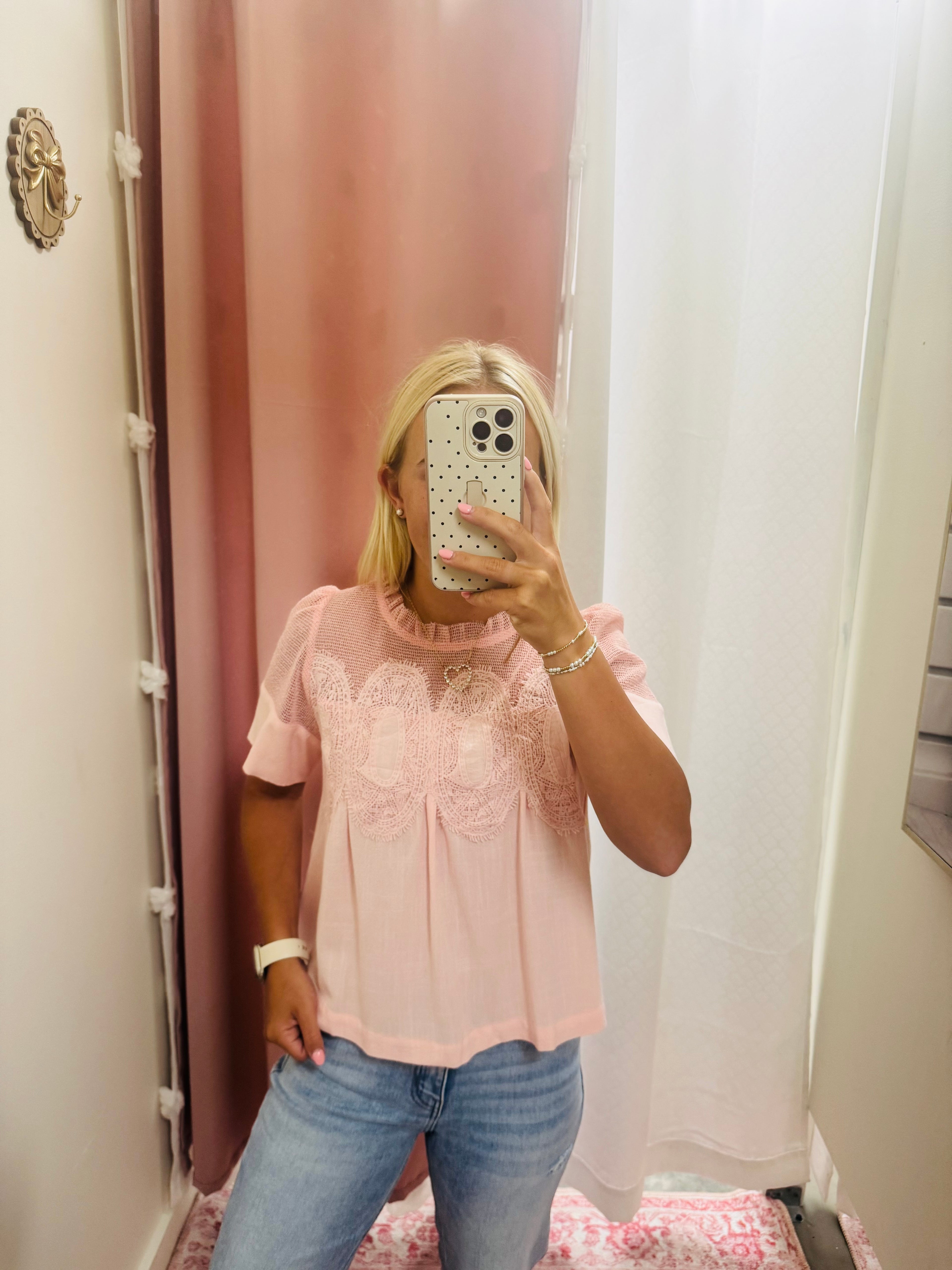 Blush Linen Top