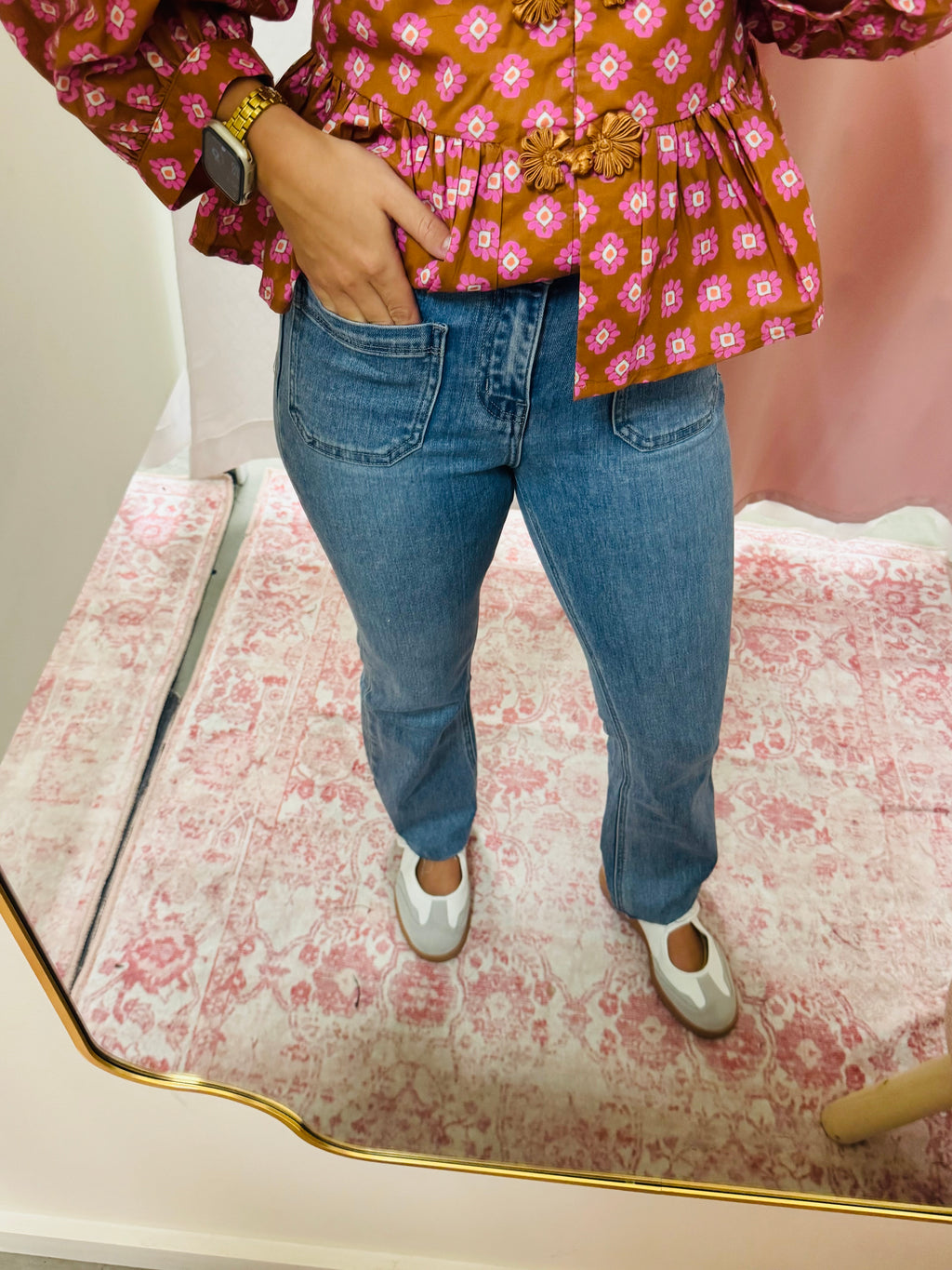 Front Pocket Kick Flare Jean