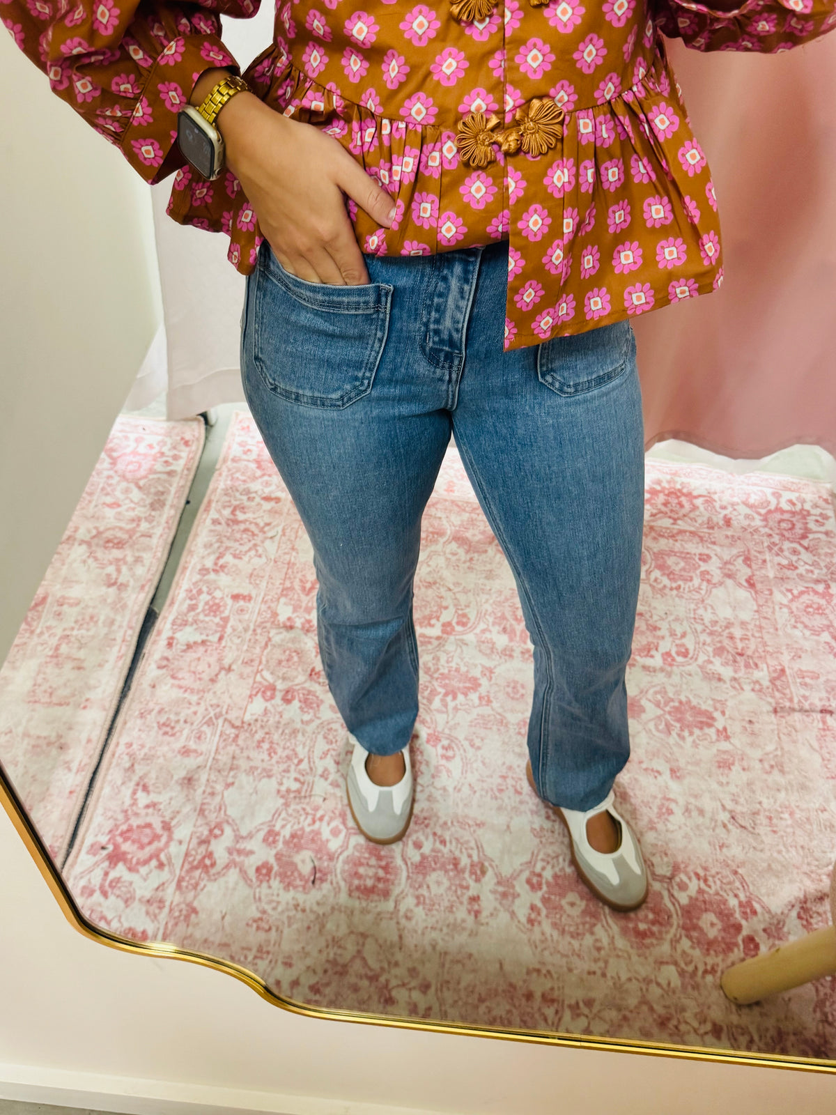 Front Pocket Kick Flare Jean