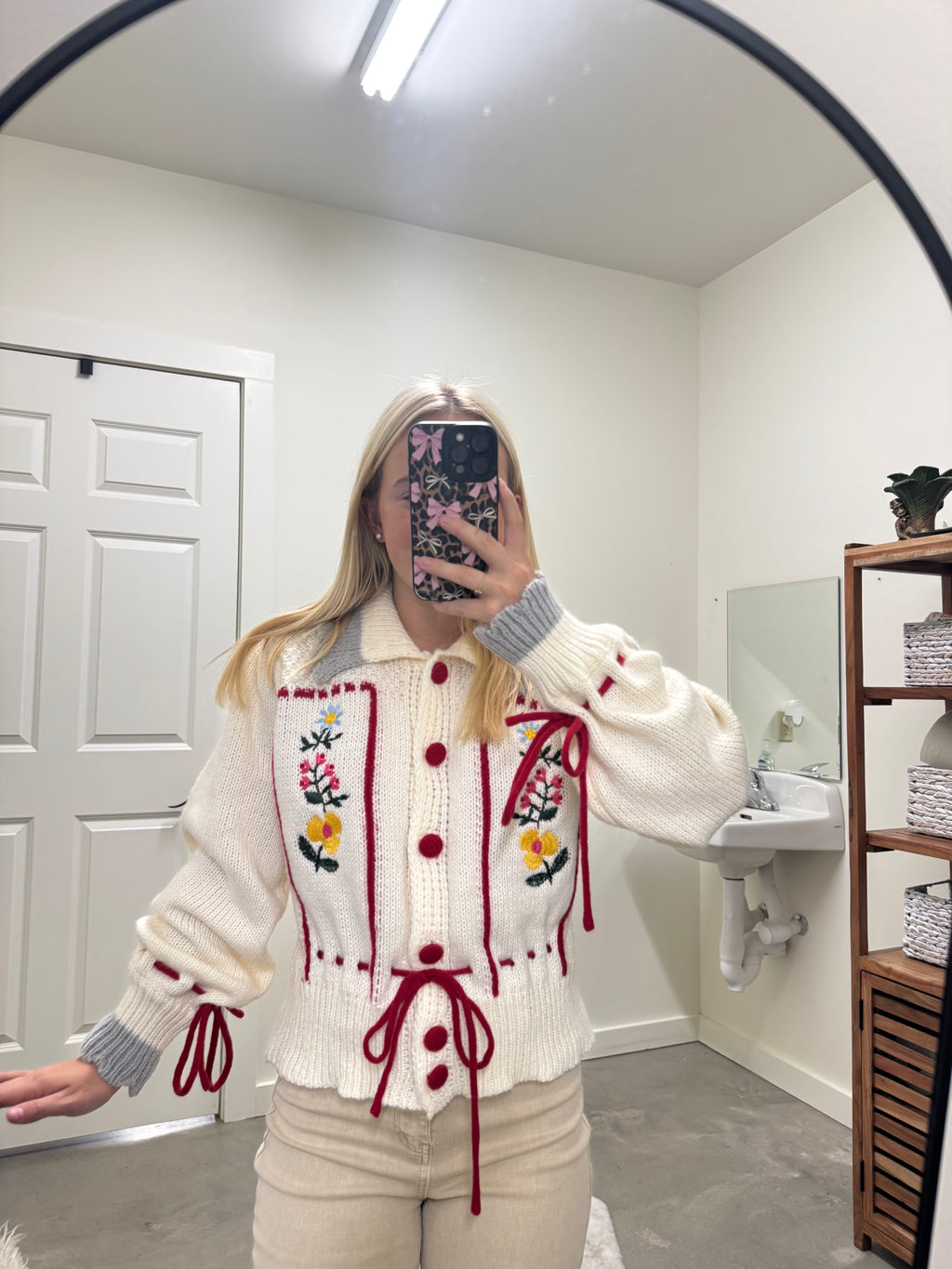 POL Chunky Embroidered Sweater