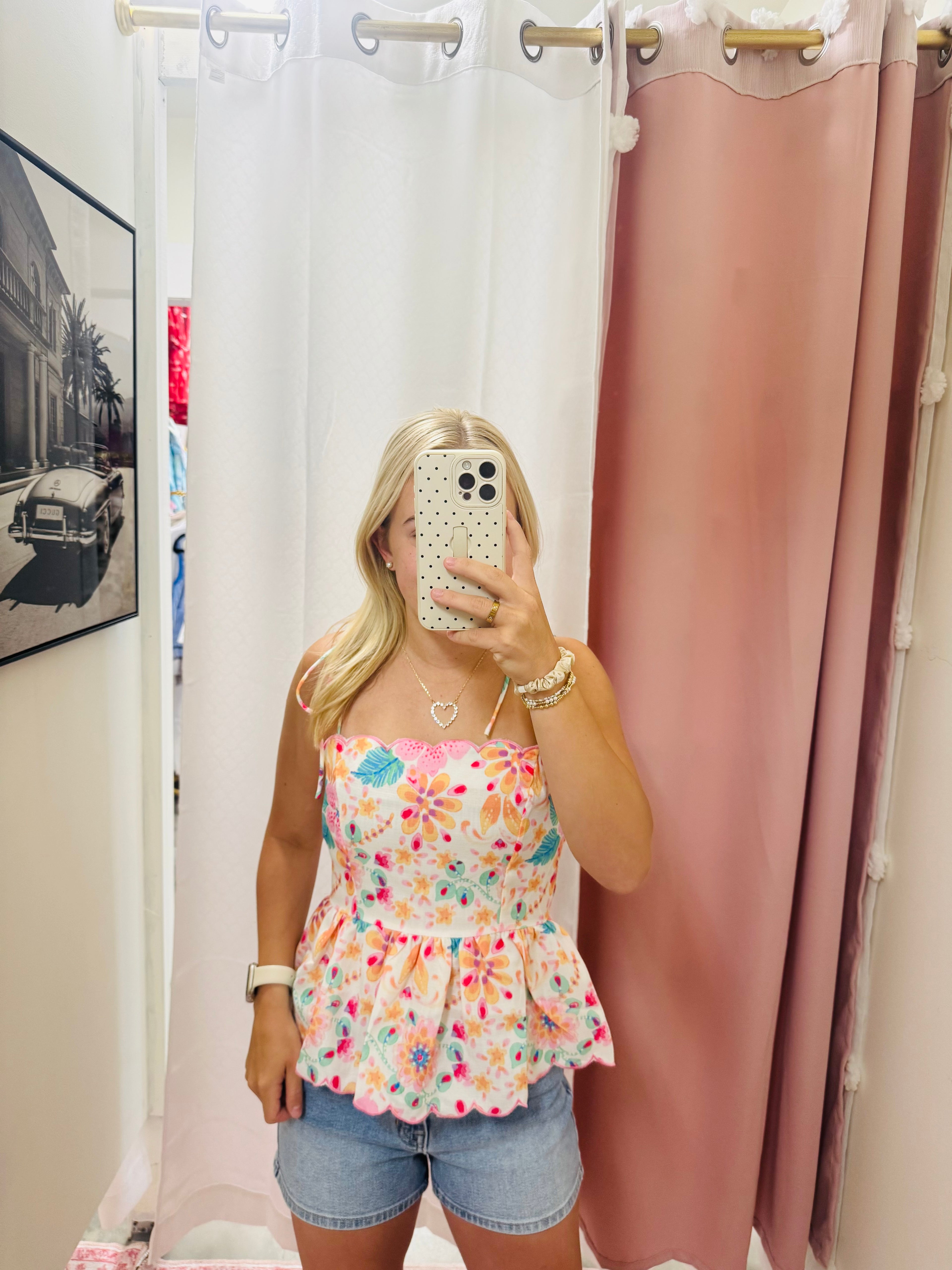 Woven Peplum Top