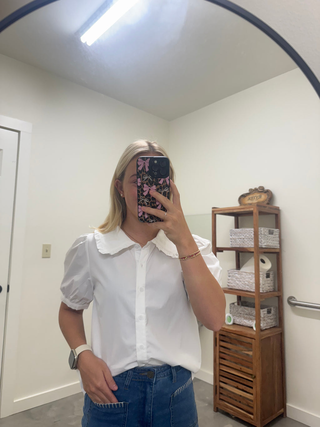 White Peter Pan Collar Shirt