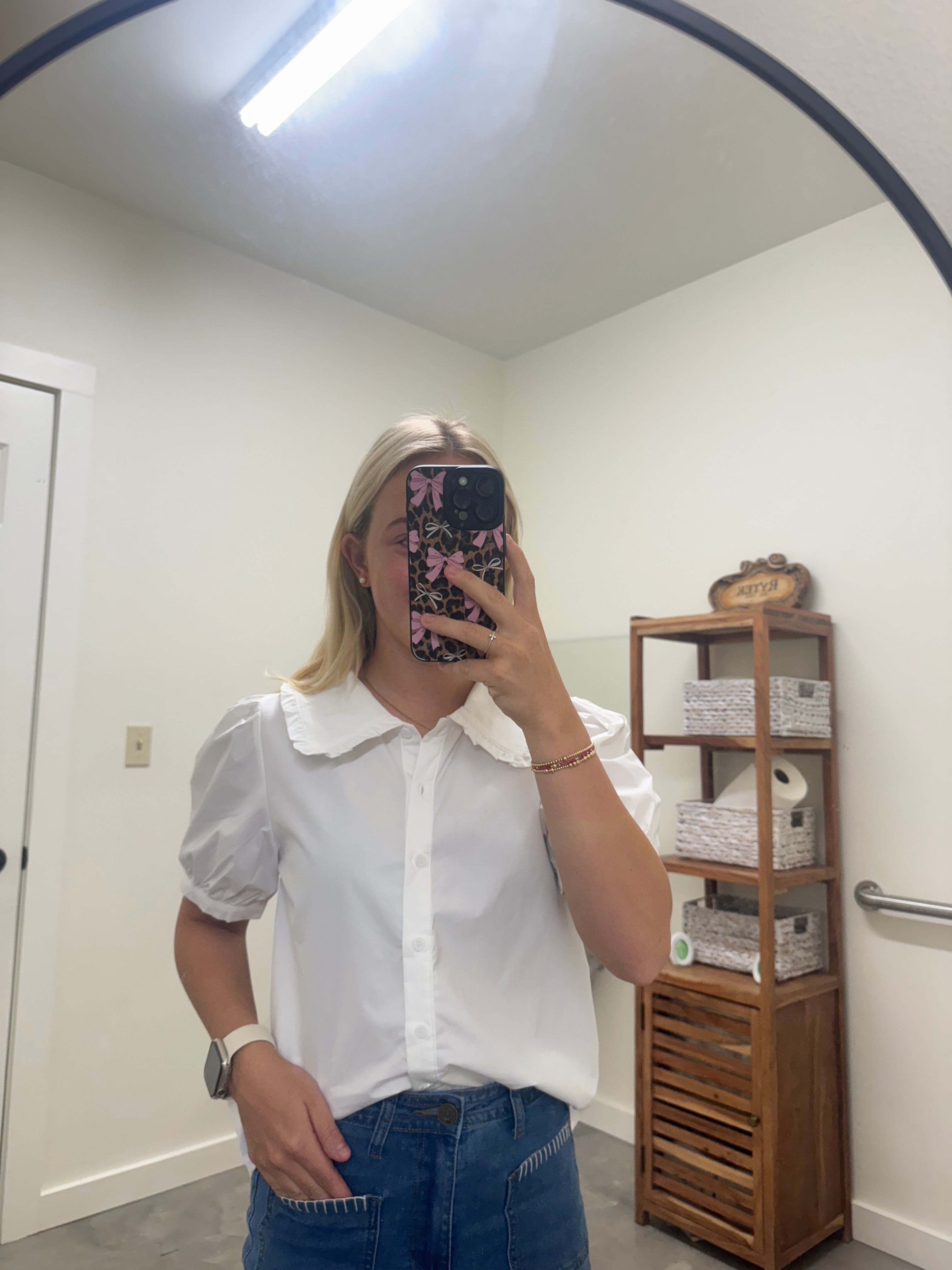 White Peter Pan Collar Shirt