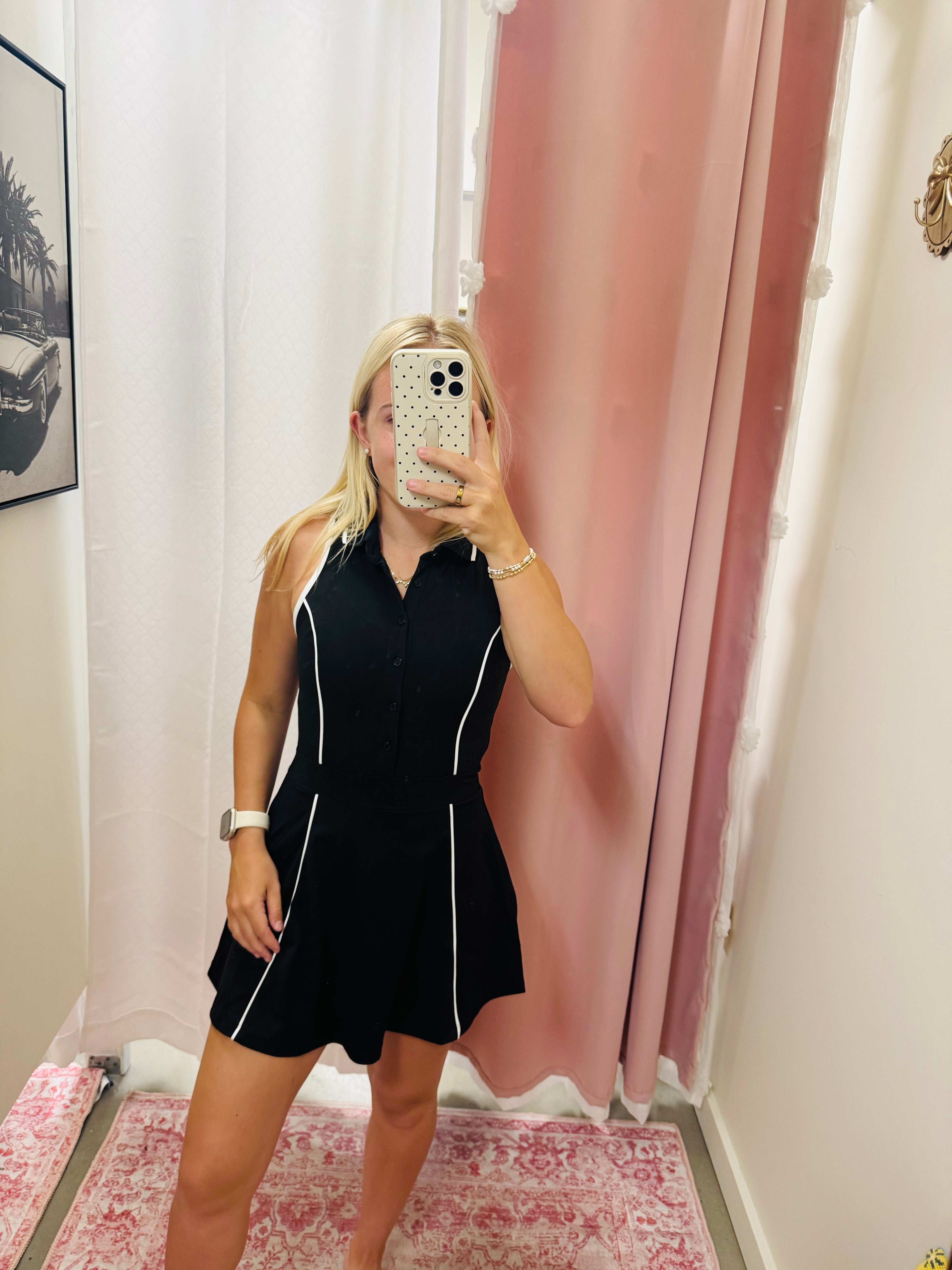 Athletic Black and White Dress
