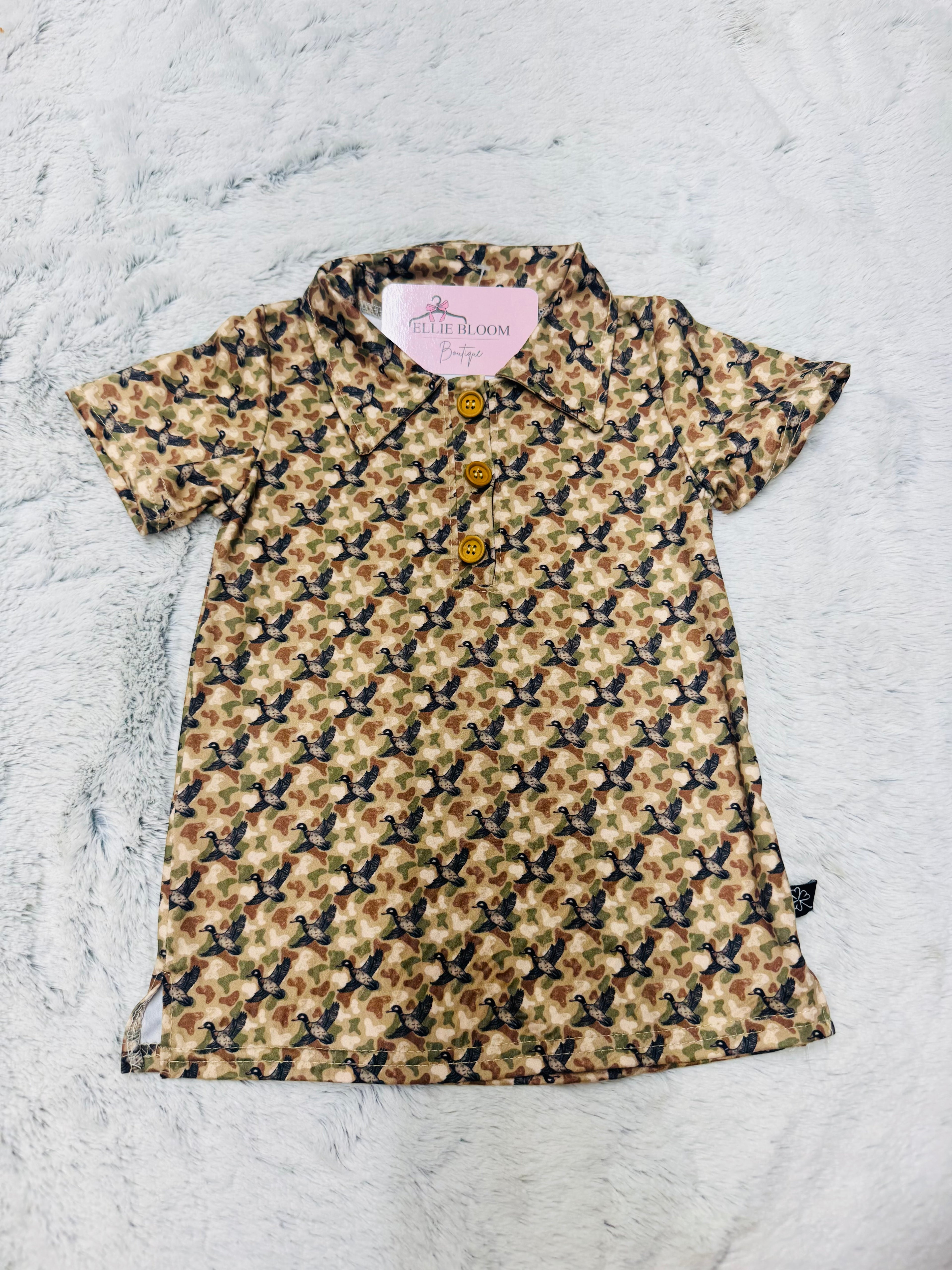 Boys Camo Duck Polo