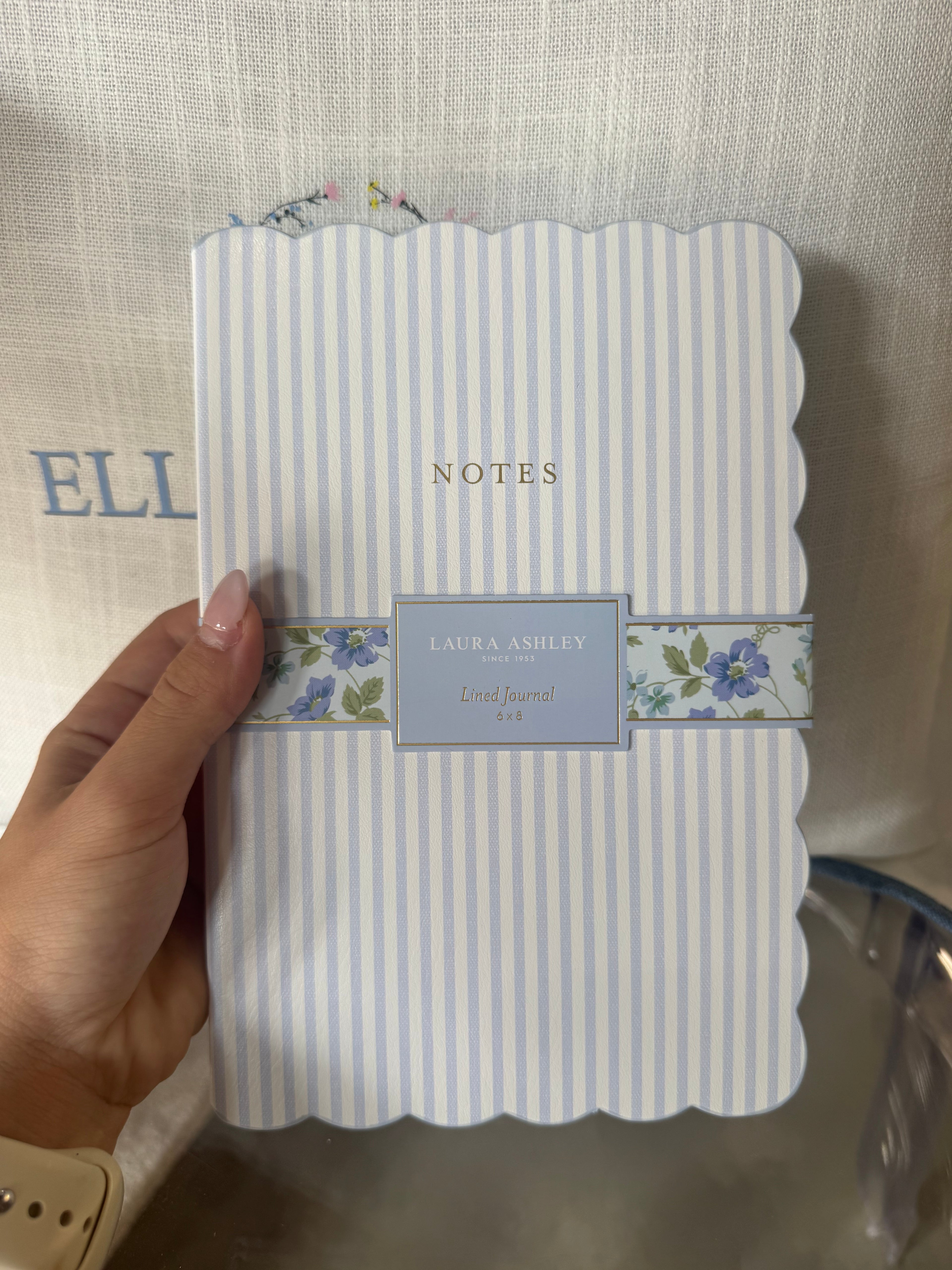 Scalloped Striped Journal