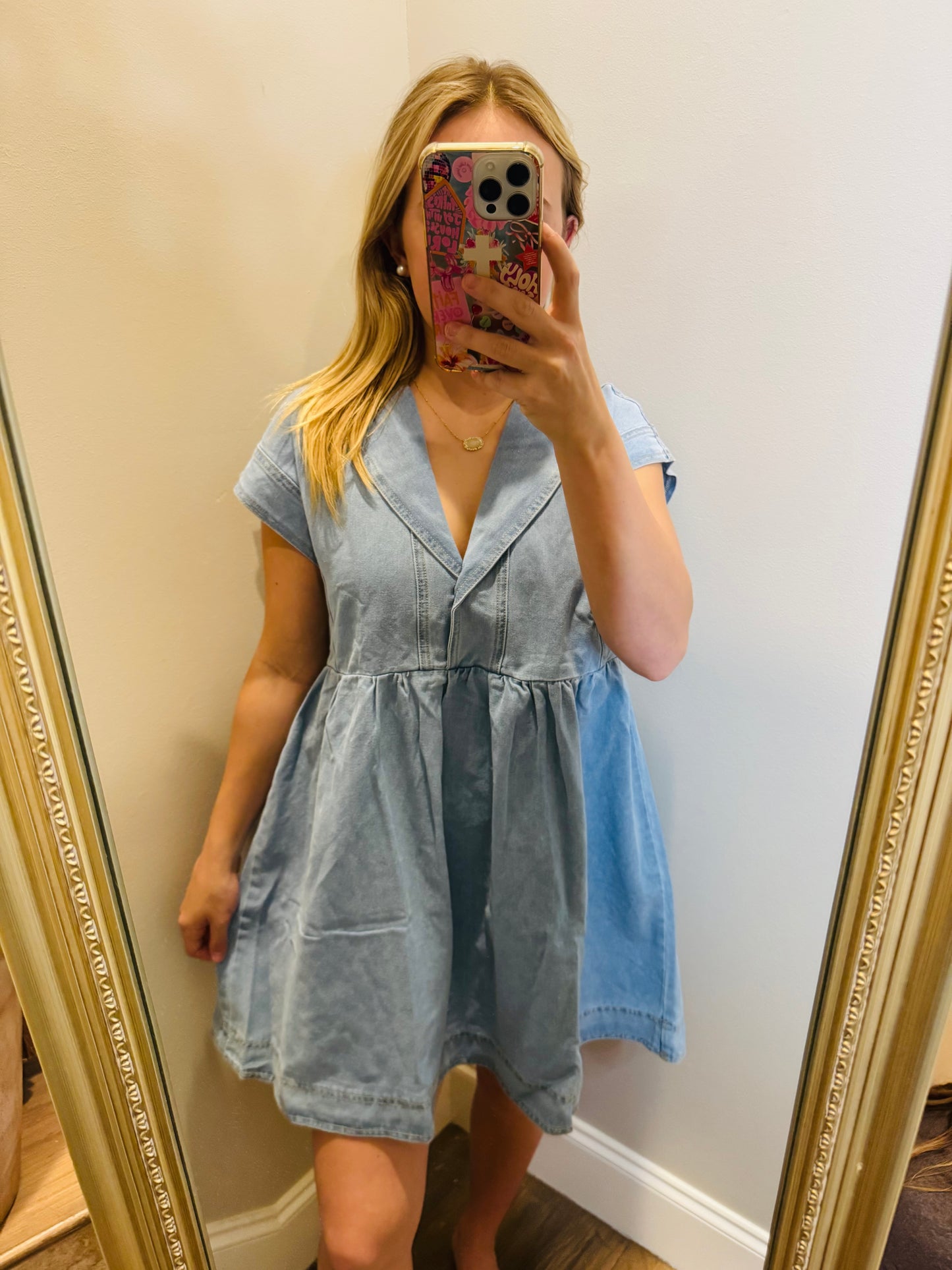 Babydoll Denim Dress