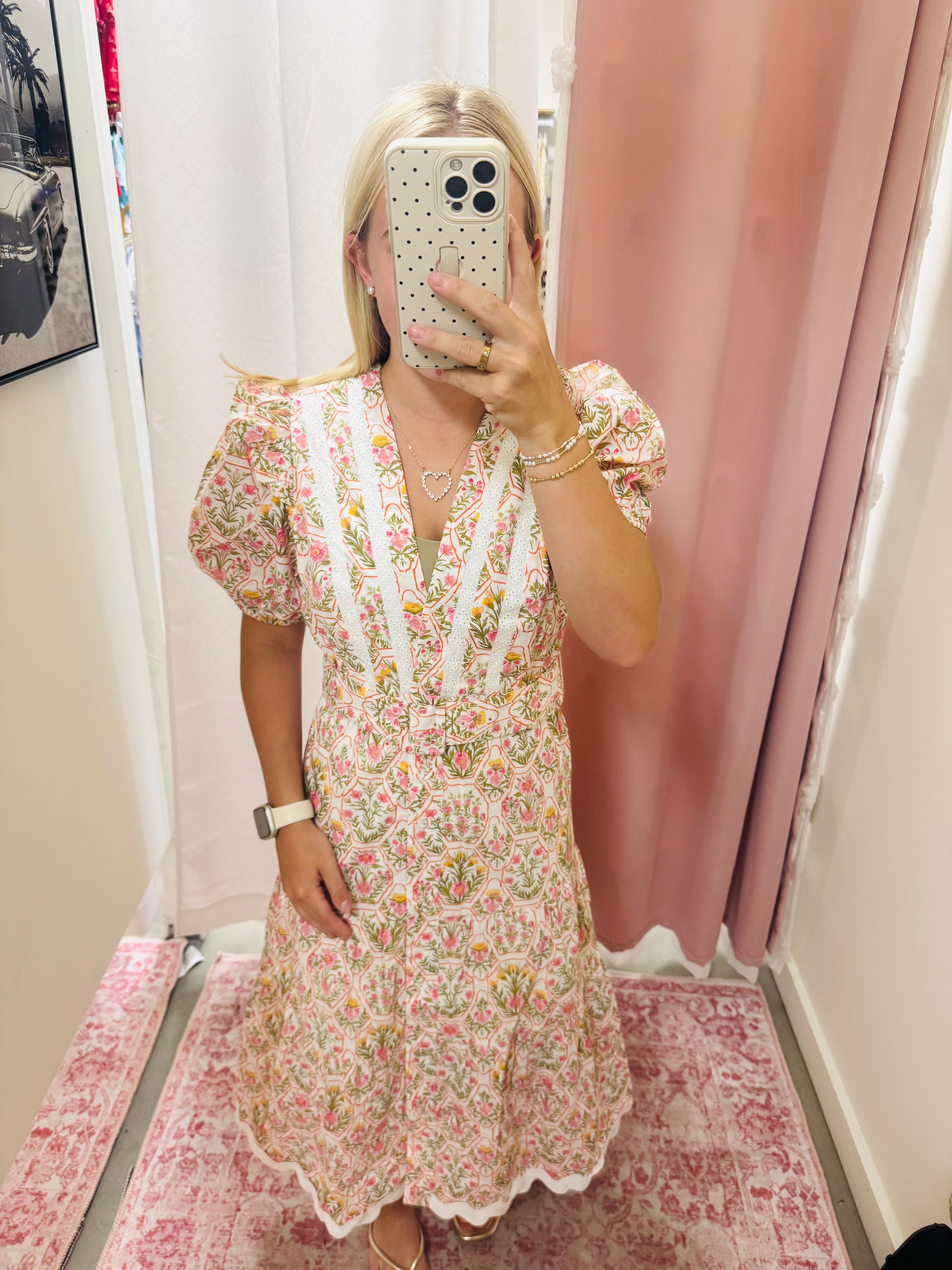 Multi Floral Print Maxi Dress