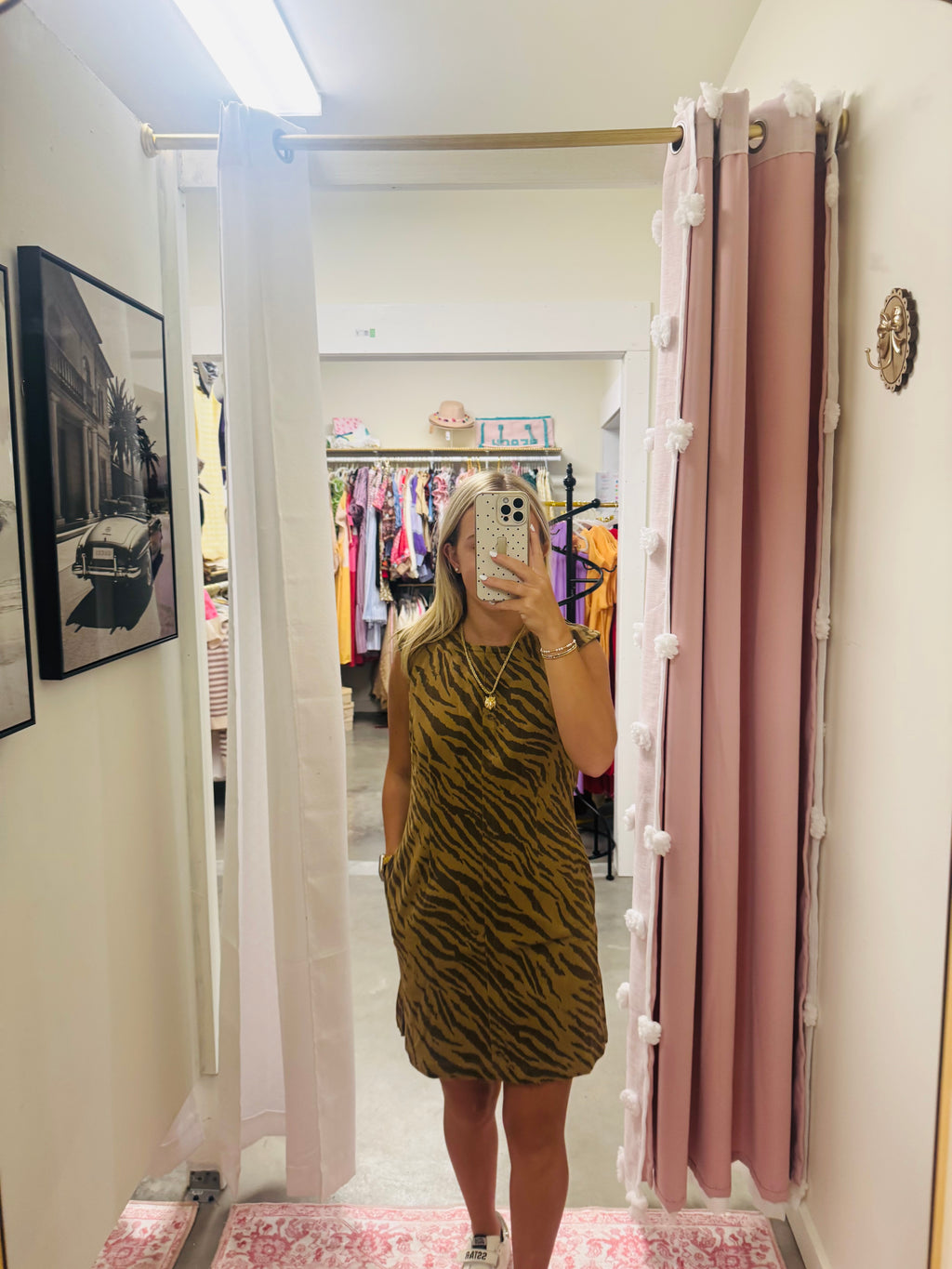 Brown Tiger Denim Dress