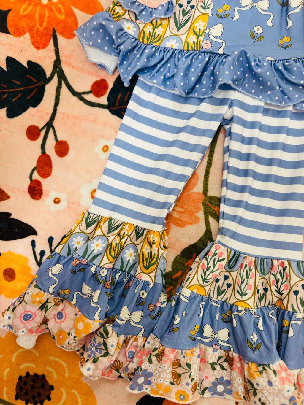 Kids Blue and Pink Pant Set