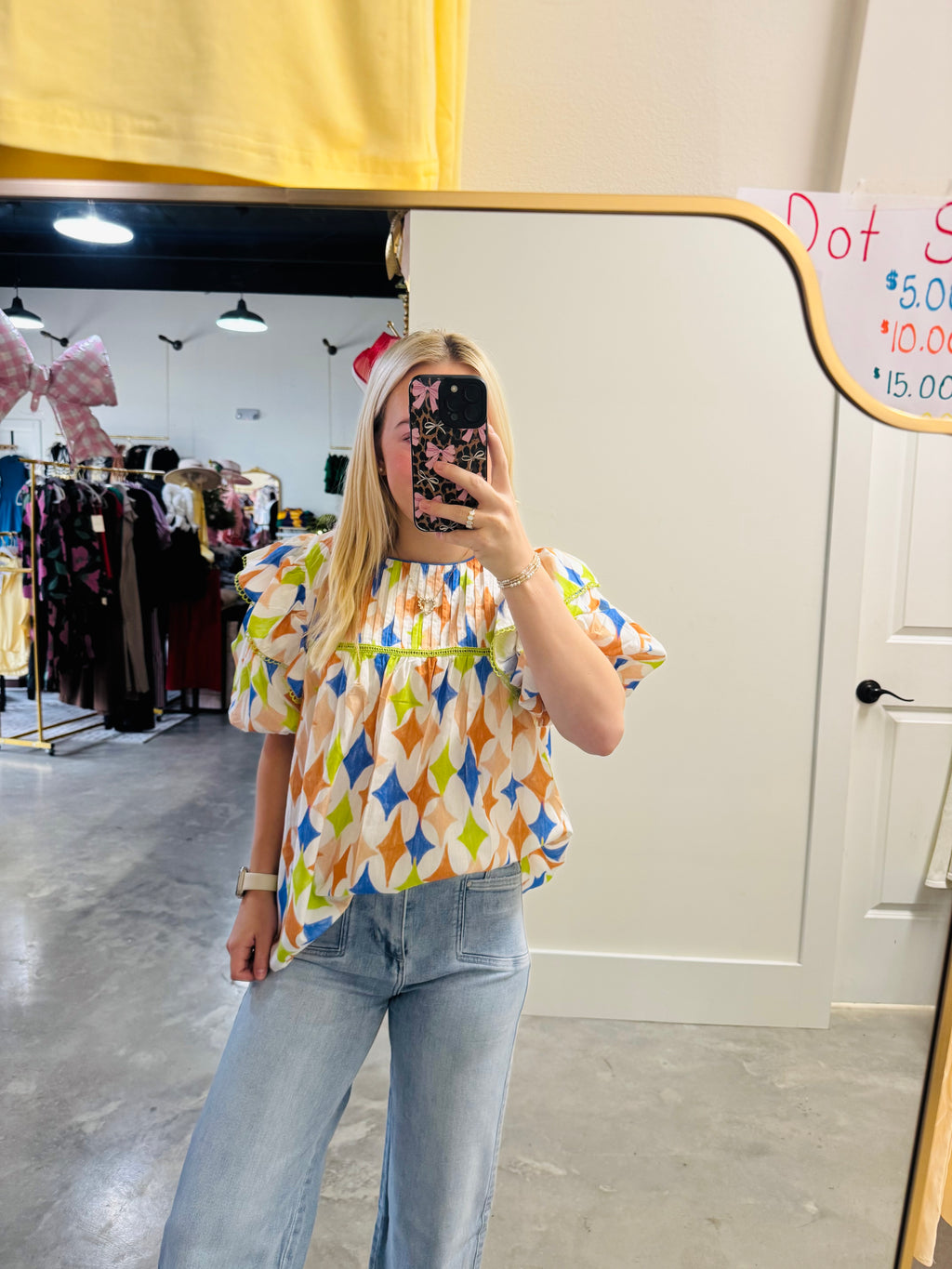 Diamond Printed Blouse