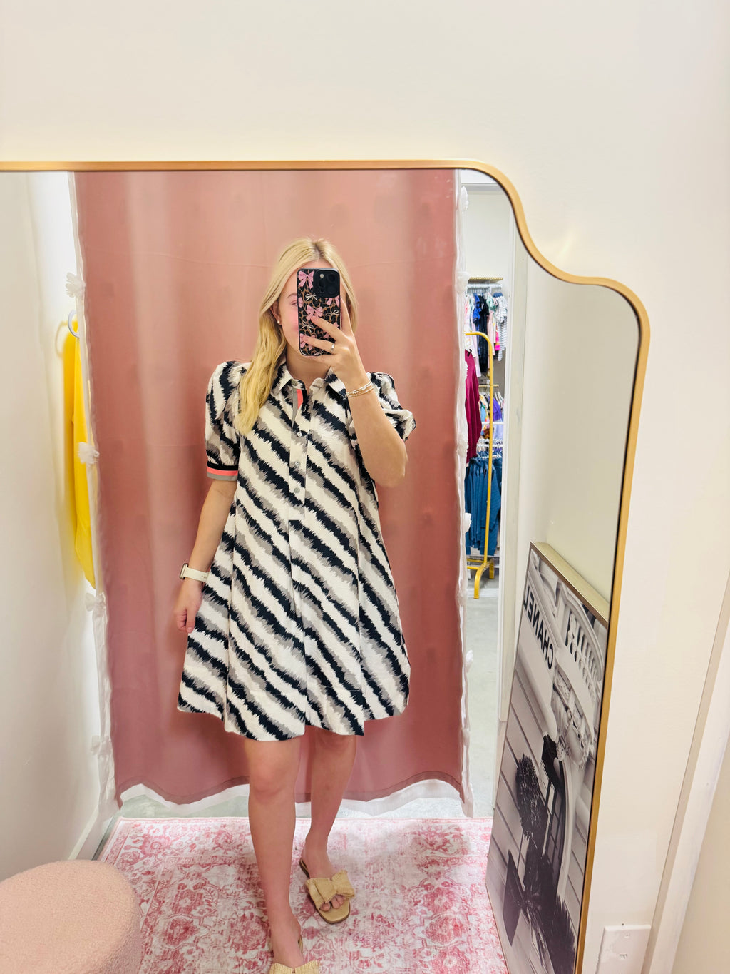 Black And White Flowy Dress