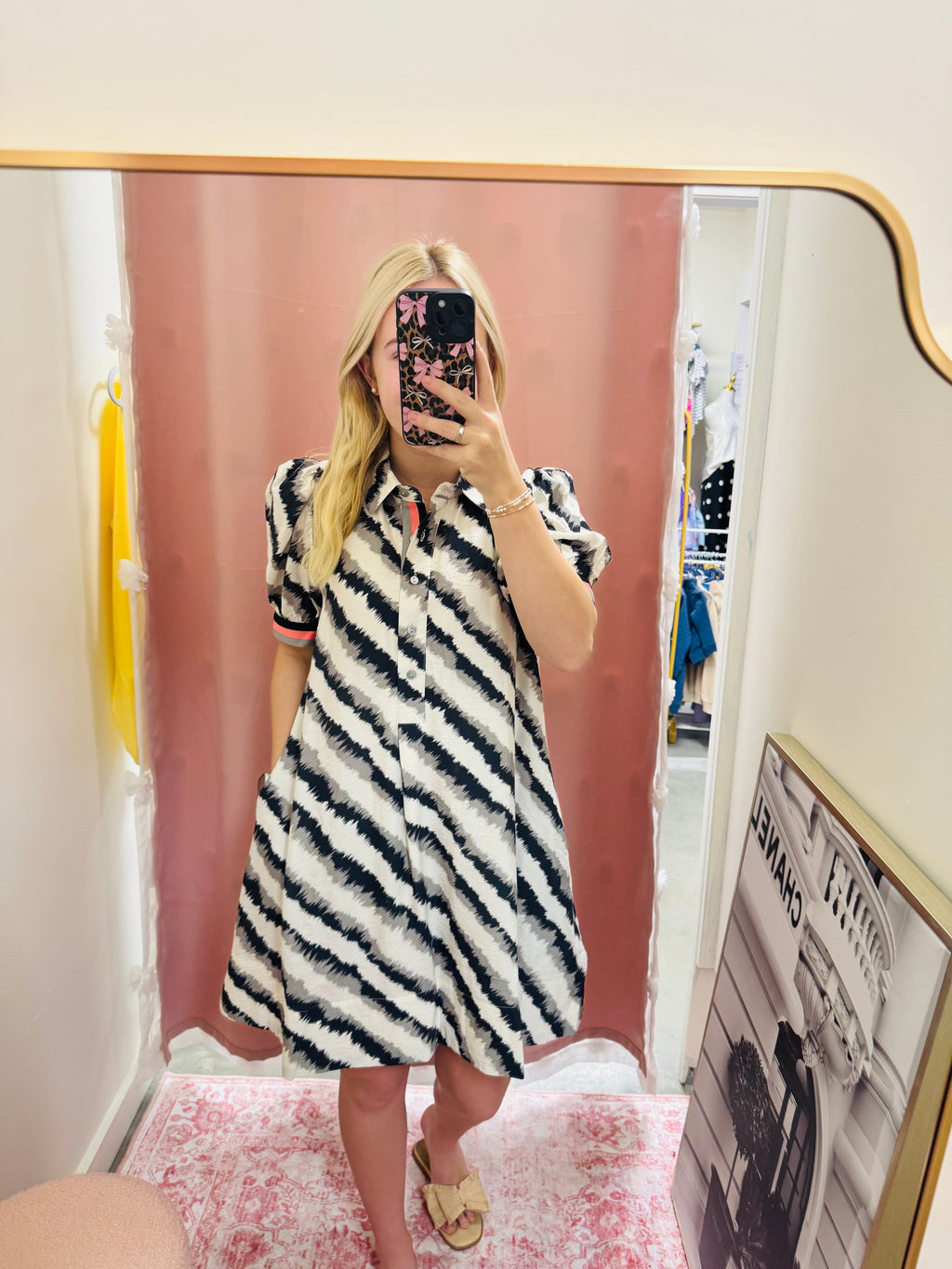 Black And White Flowy Dress