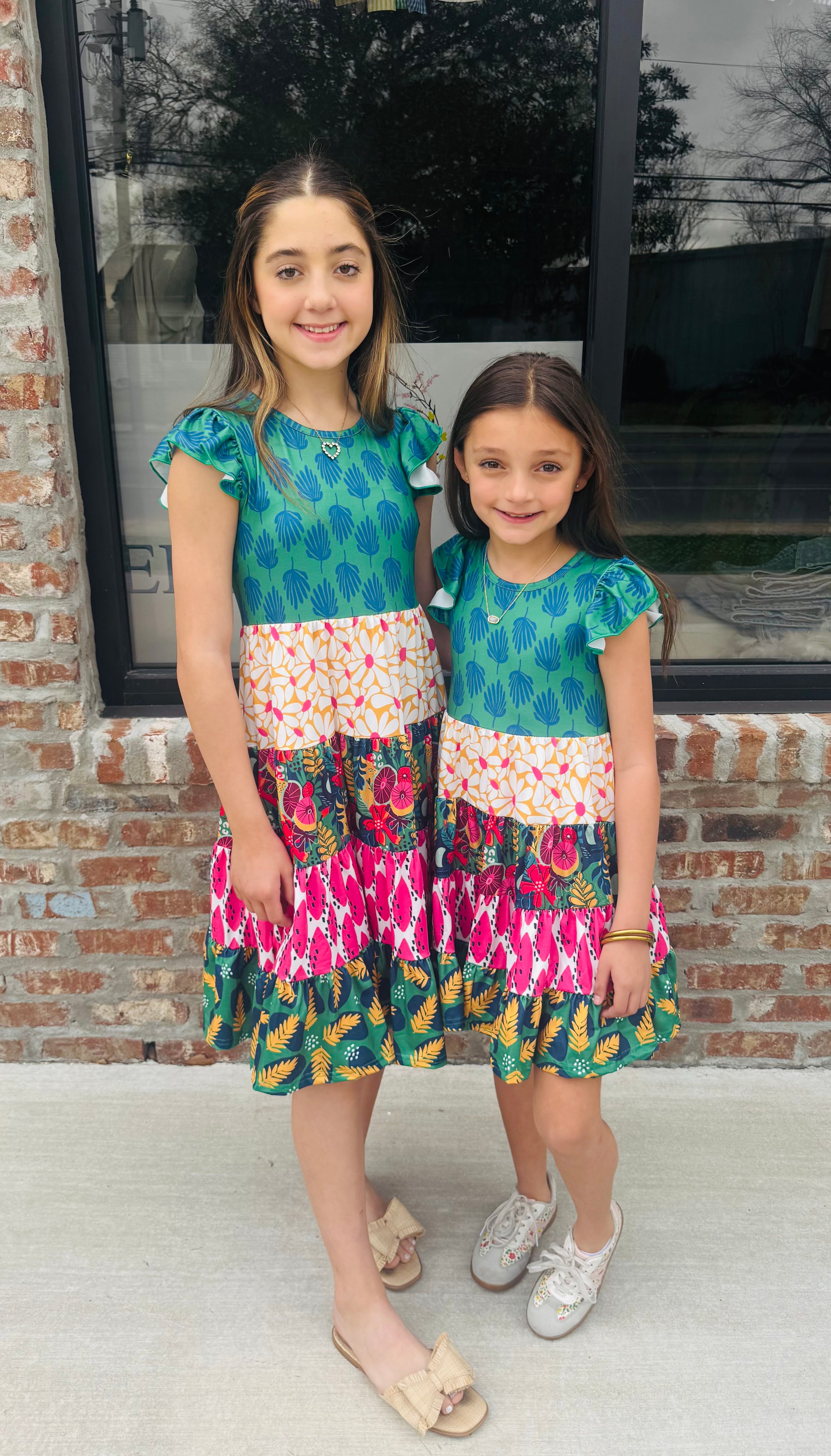 Girls Tropical Spring Dress