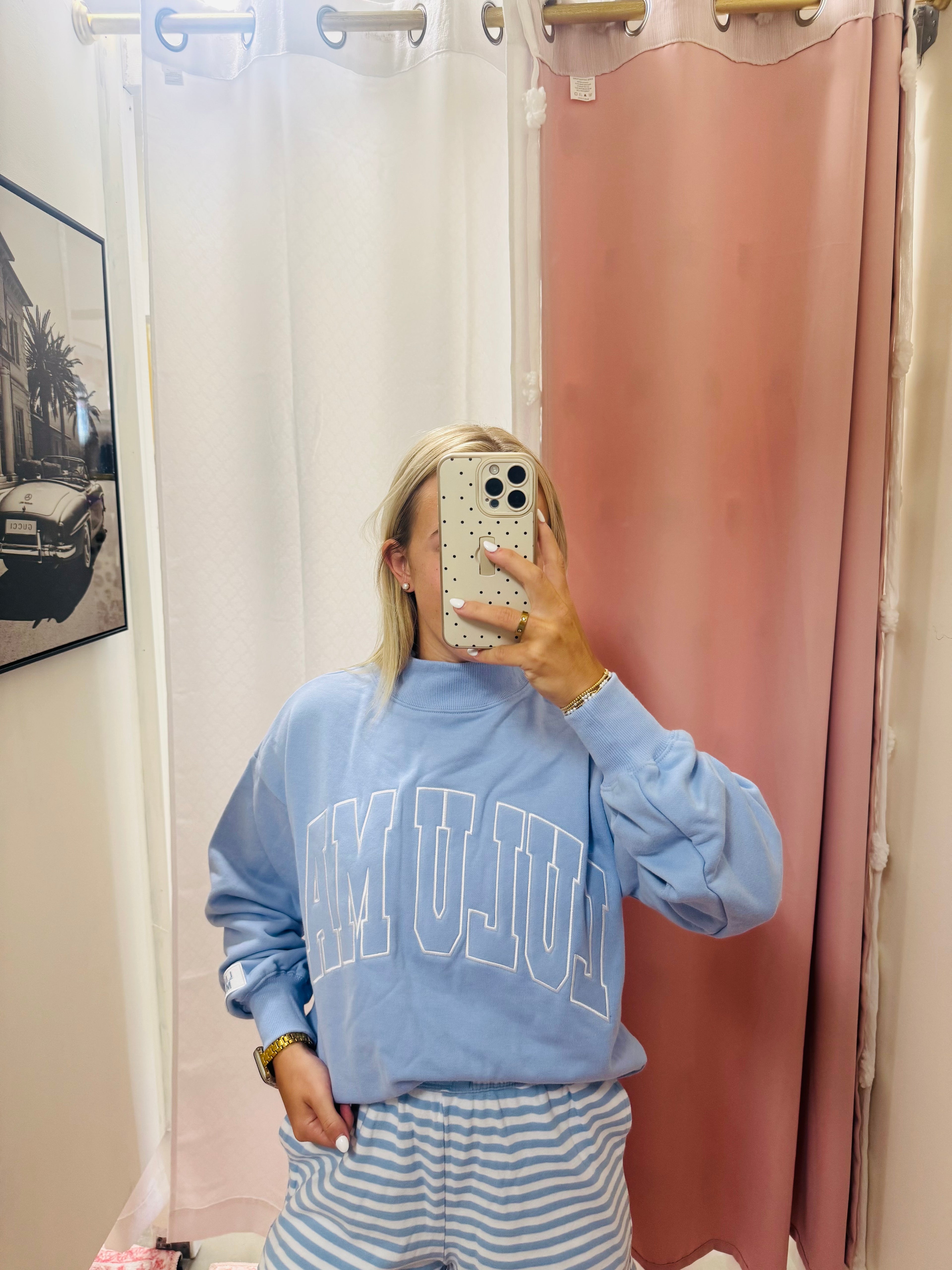 Lulu Mac Blue Mockneck