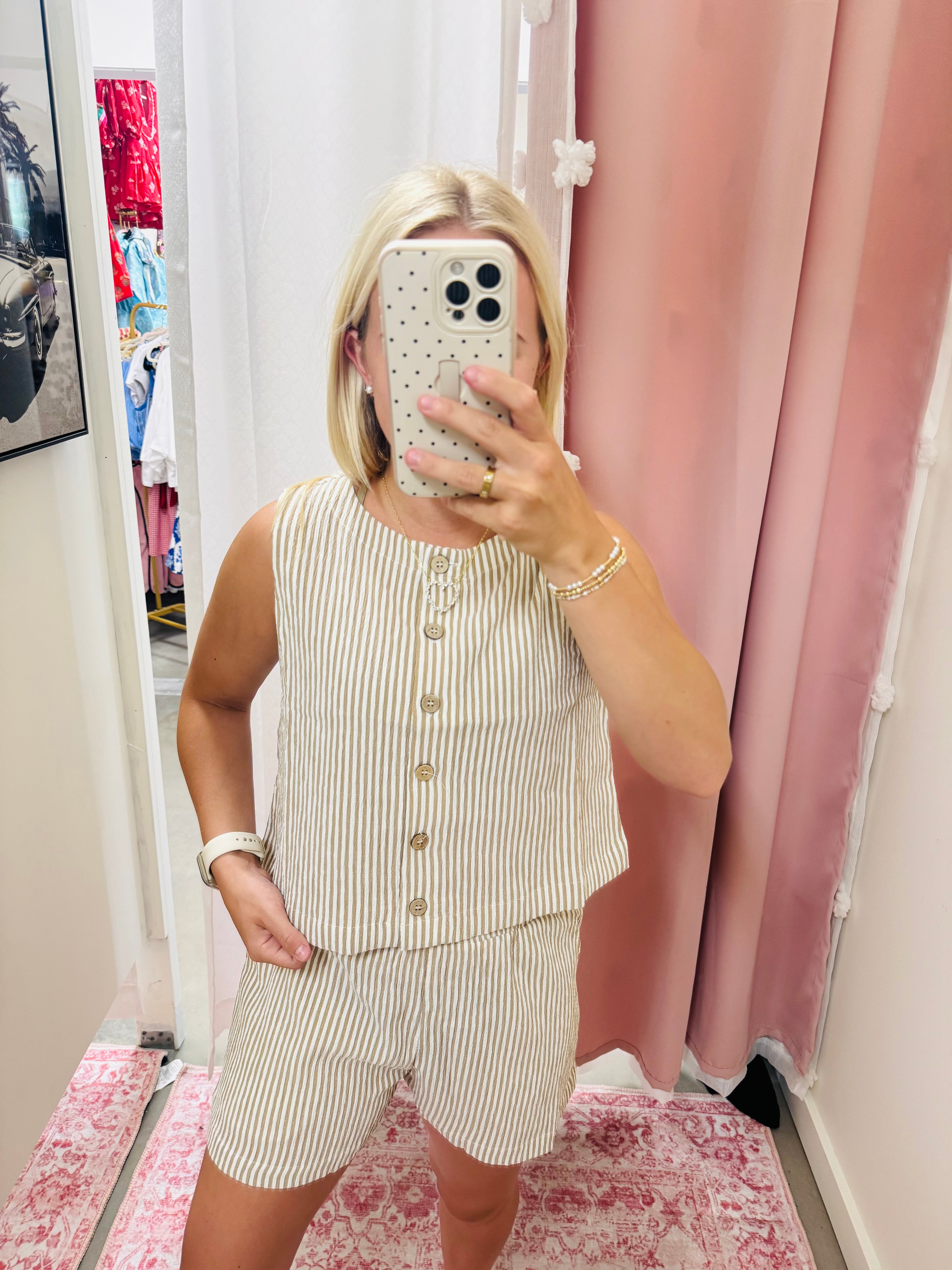 Beige Stripe Set