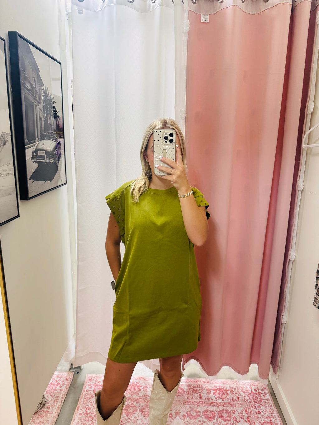 Green Studded Dress