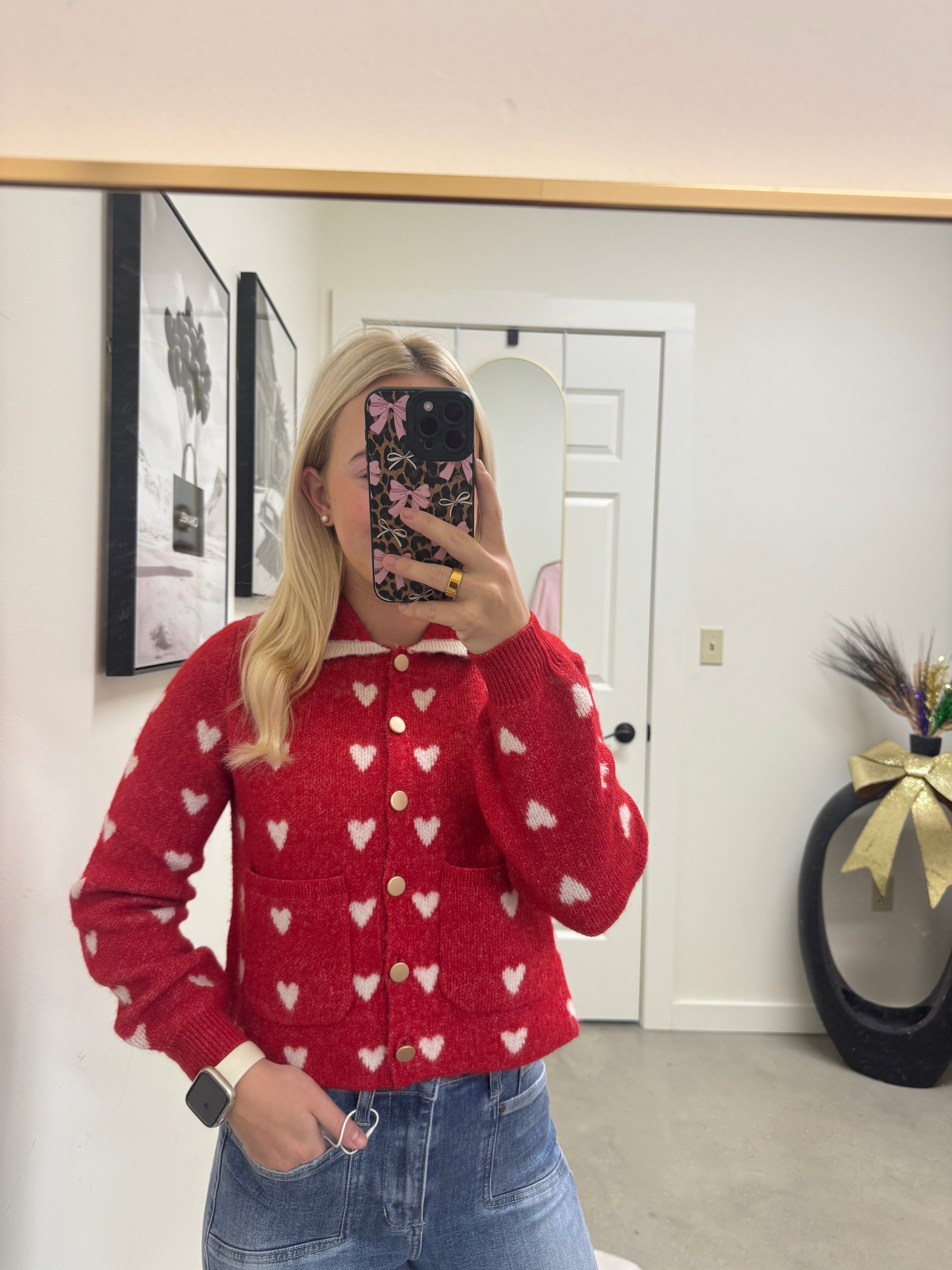 Red Heart Cardigan