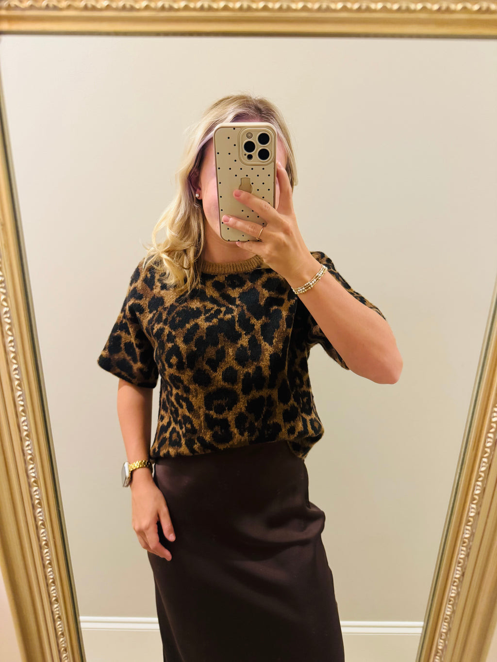 Brown Leopard Seater Top