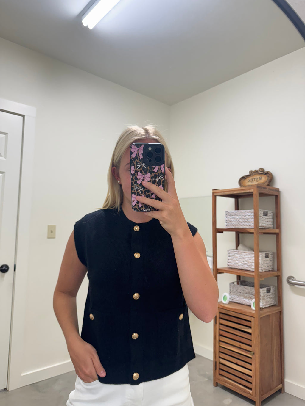 Deep Black Knitted Vest