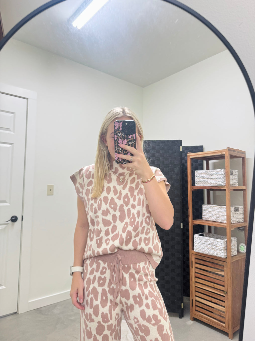 Light Brown Cheetah Sweater Top