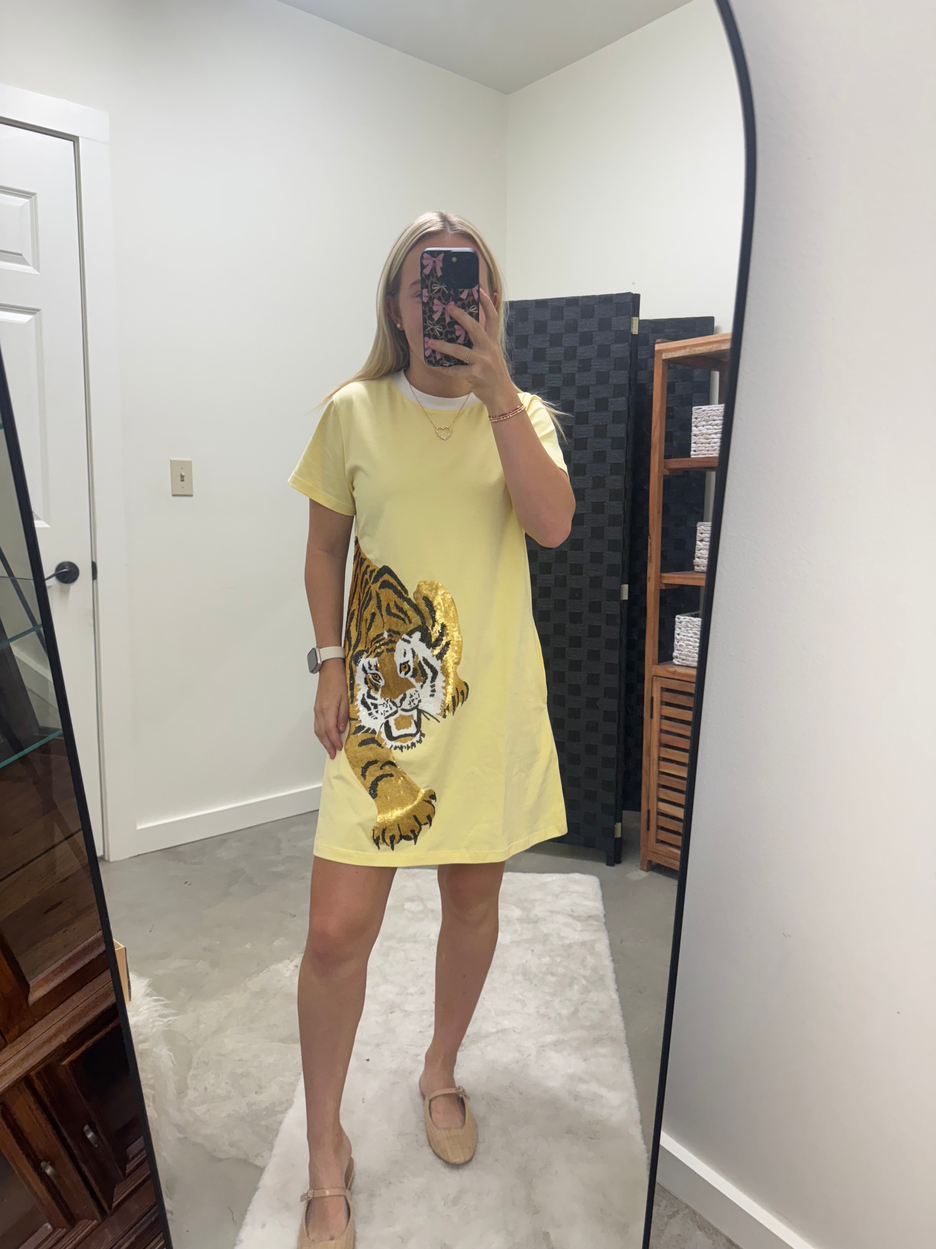 *PREORDER* Yellow Crawling Tiger Dress