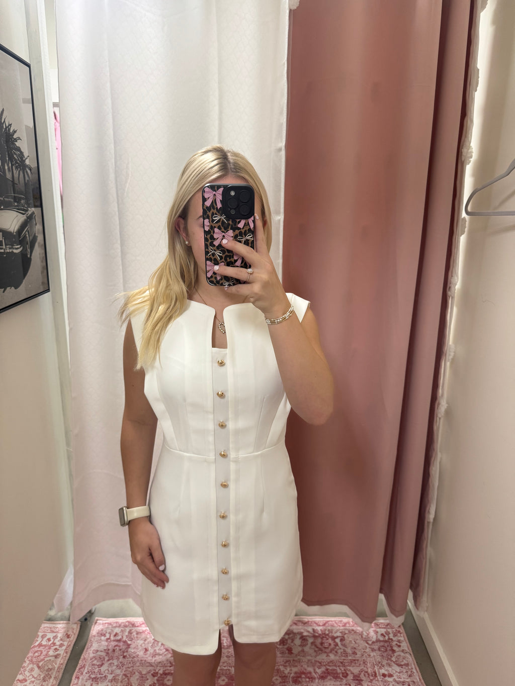 White Button Down Dress