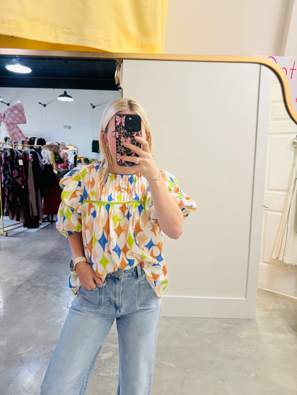 Diamond Printed Blouse