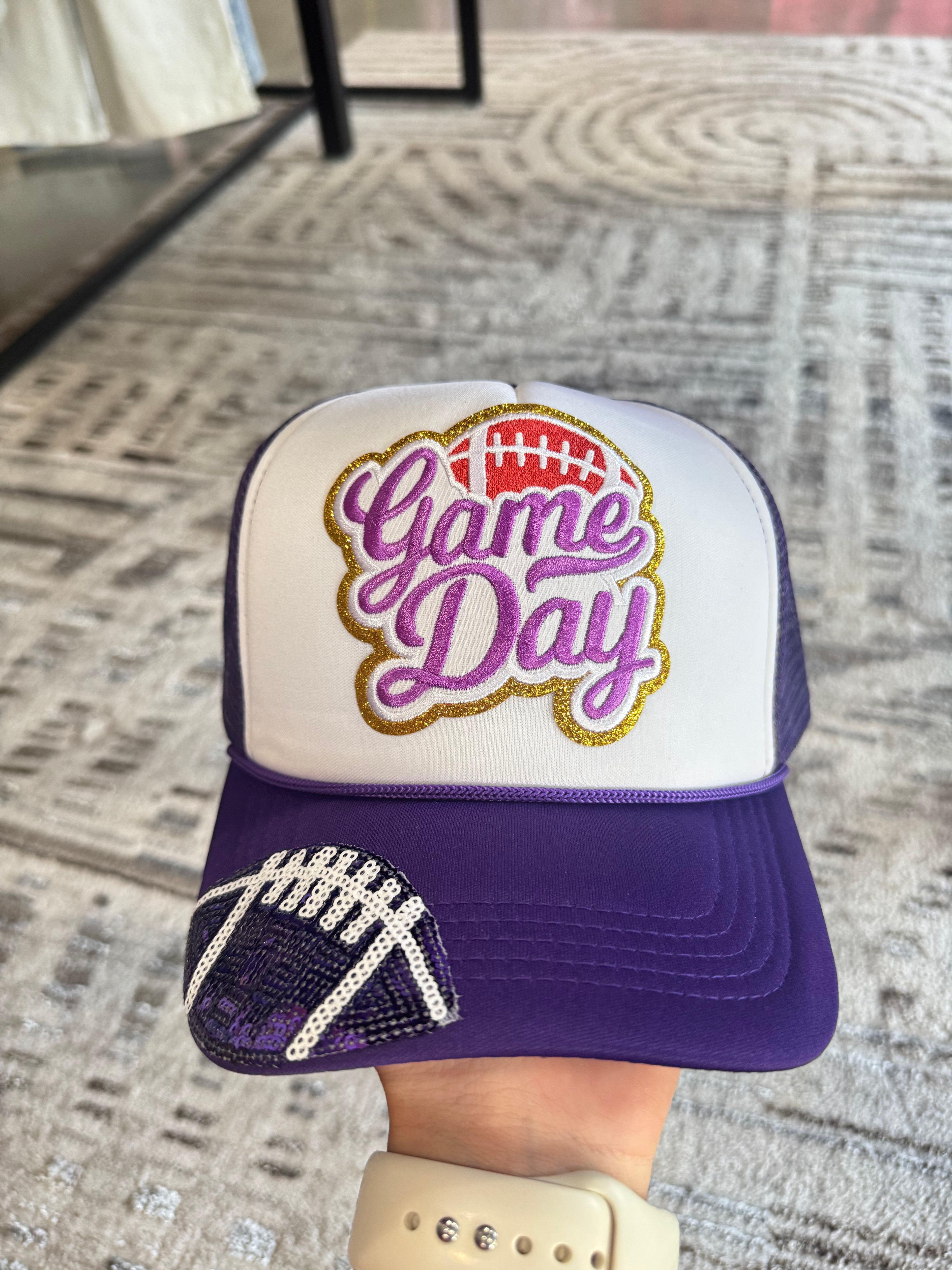 Purple Football Game Day Trucker