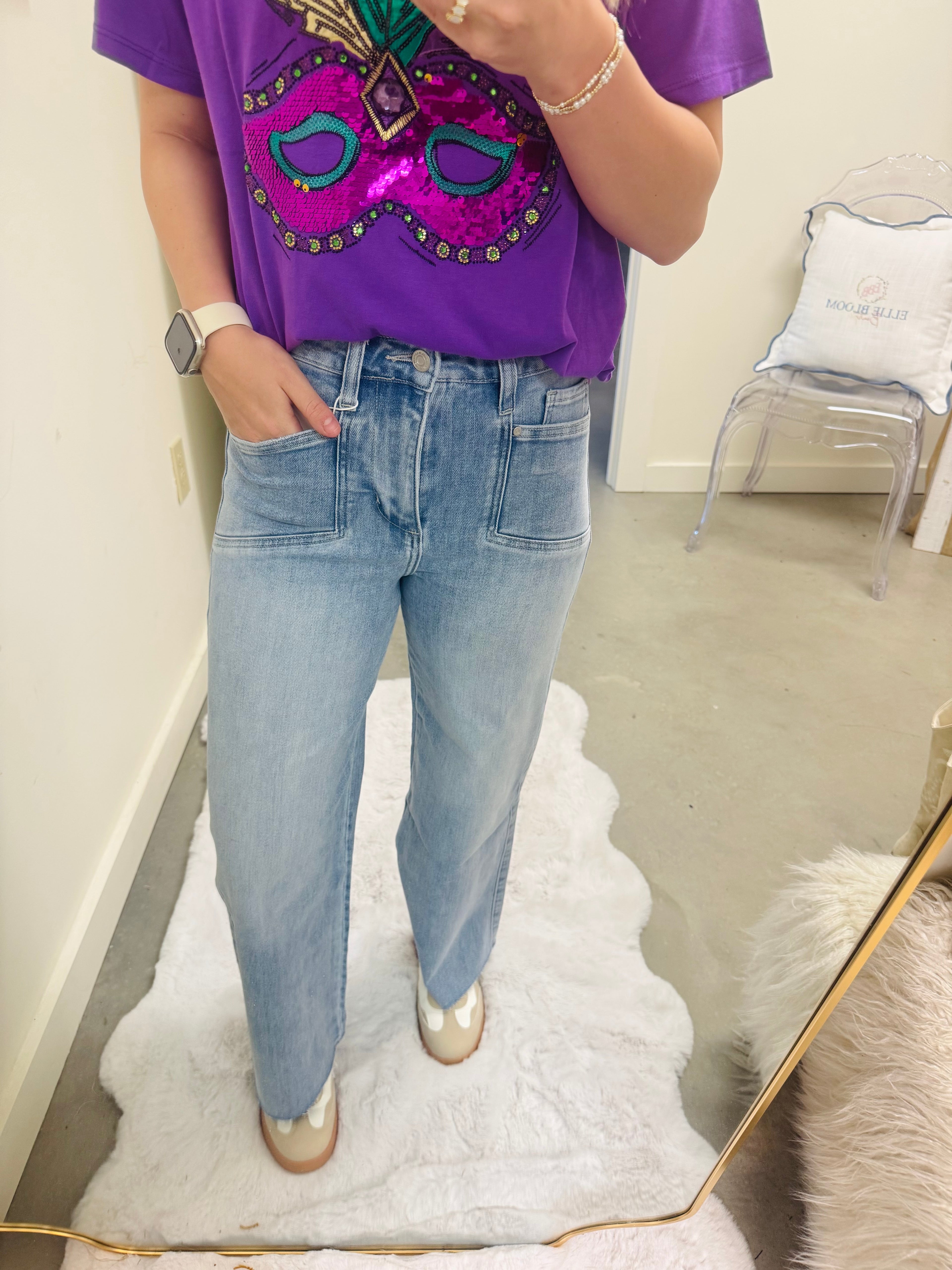 Light Posie Wide Leg Jean