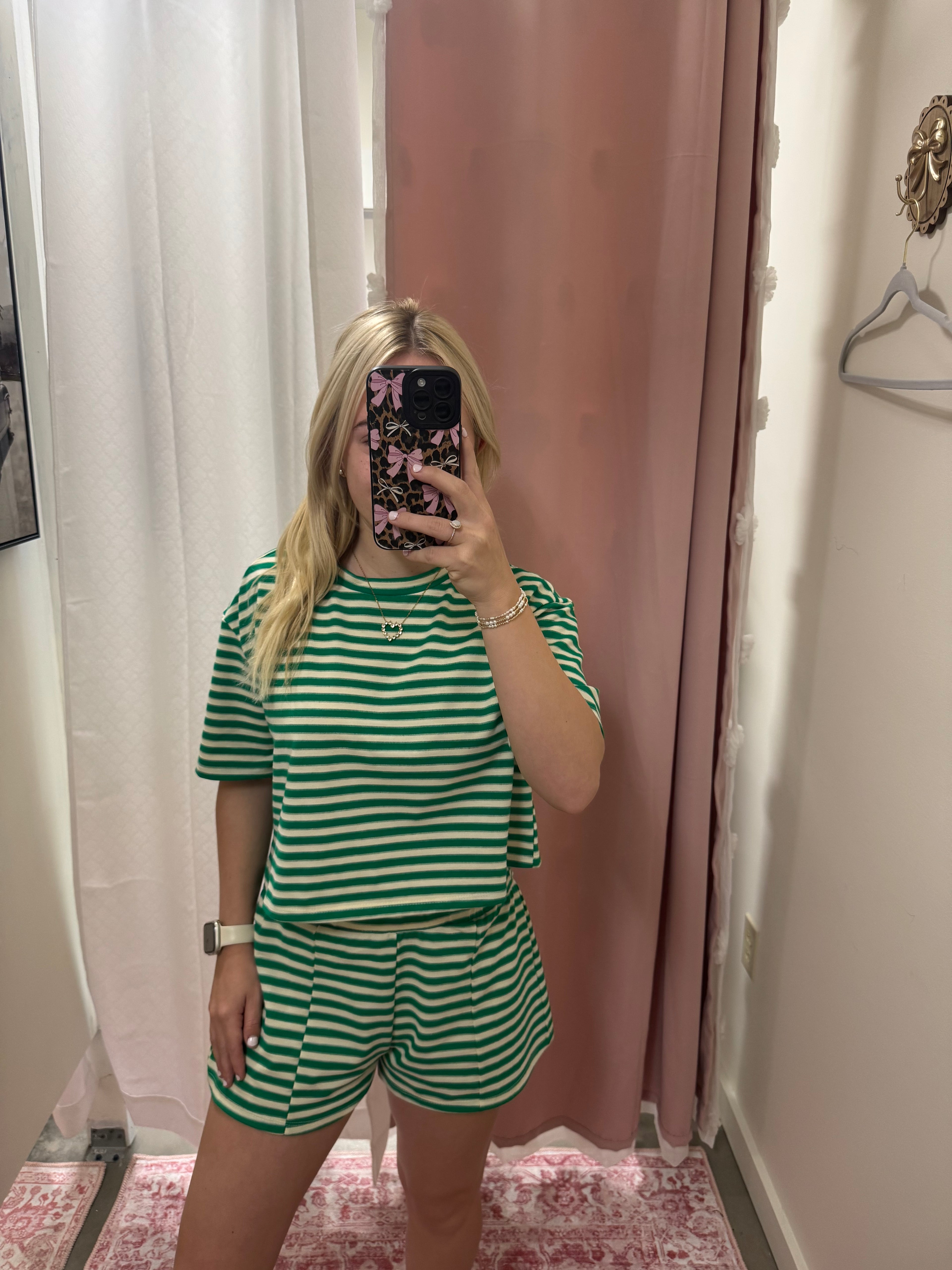 Green Classic Striped Set