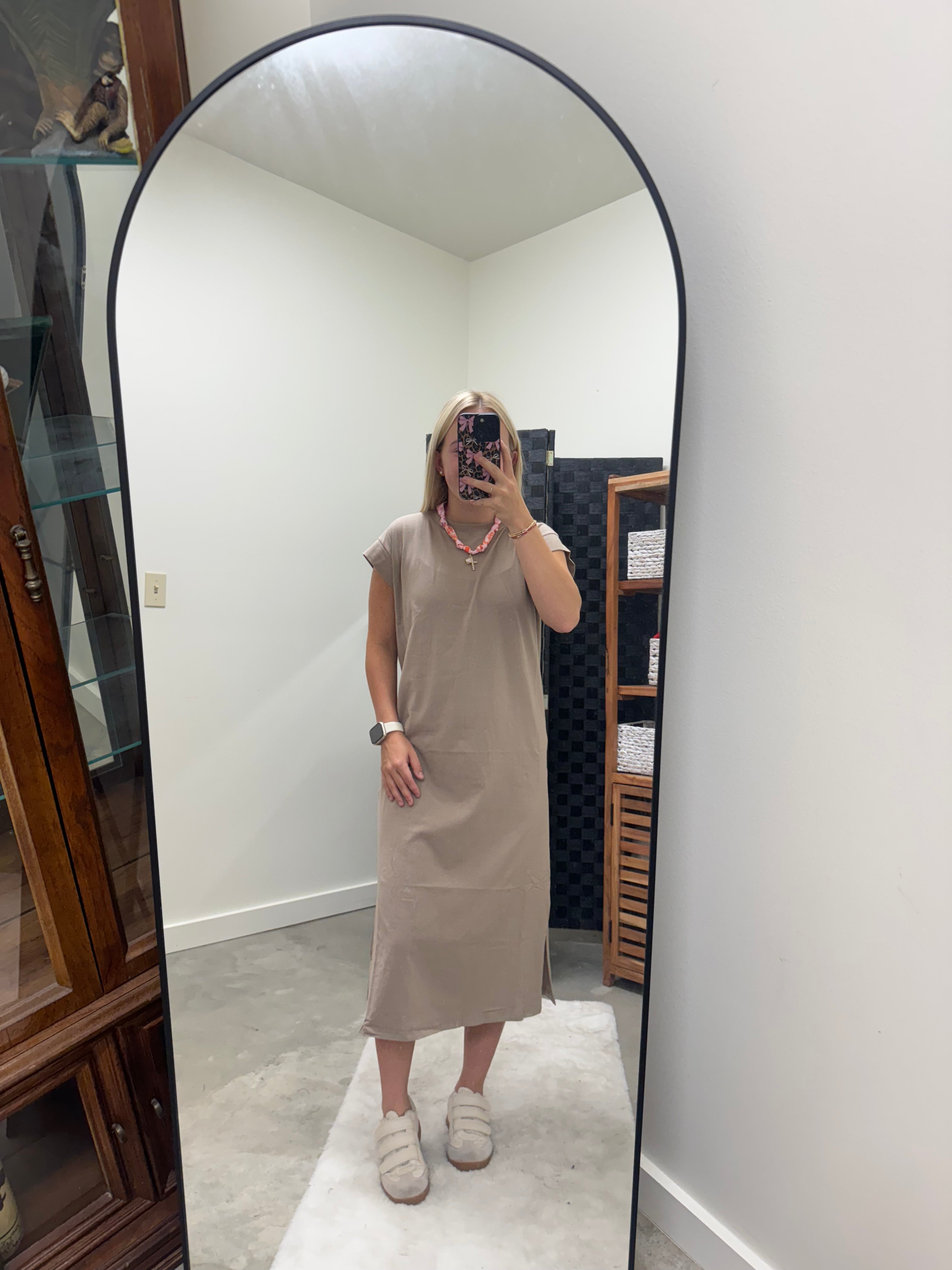 Taupe Maxi Cotton Dress