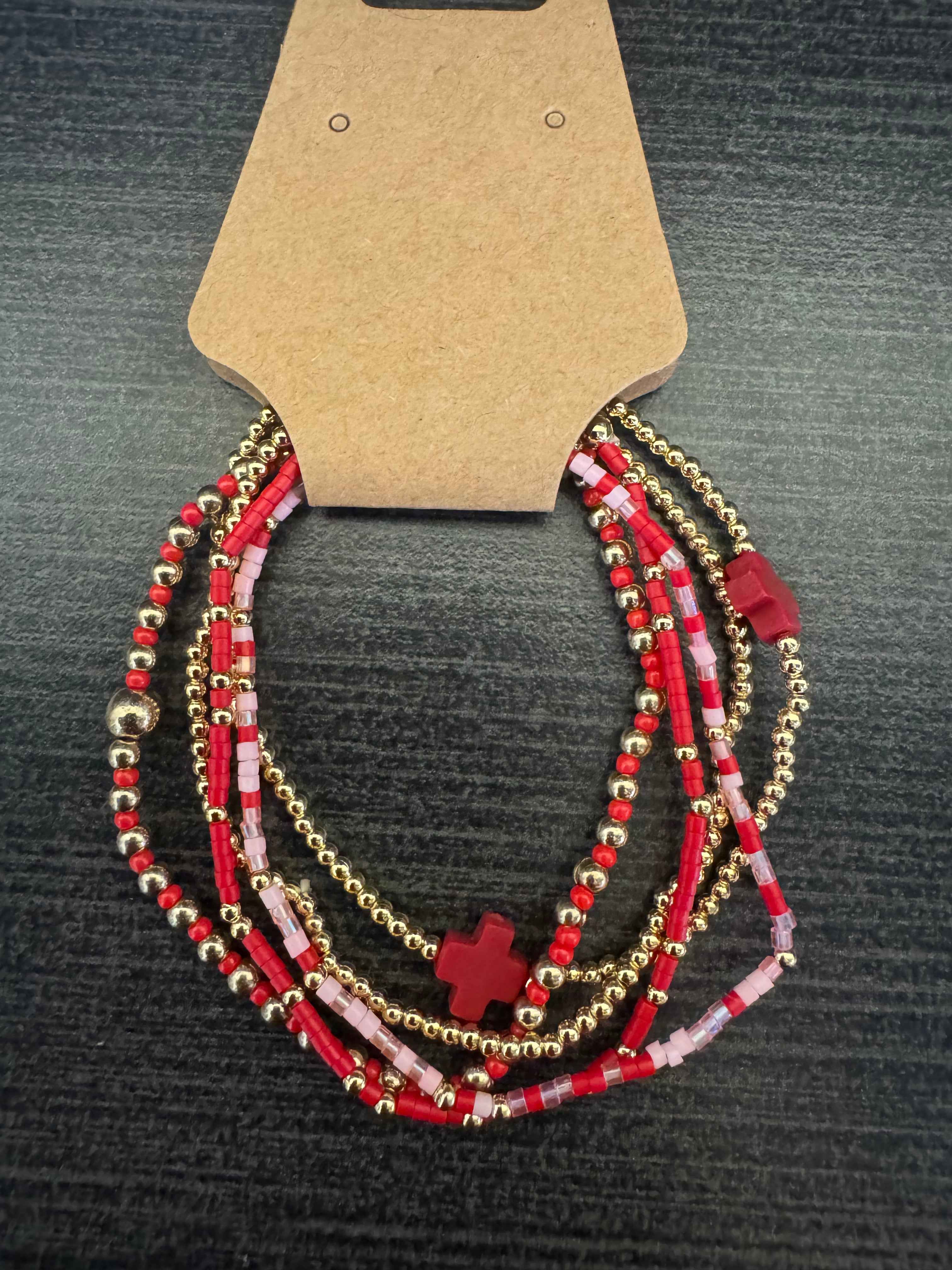 Set of 5 Red Braclets