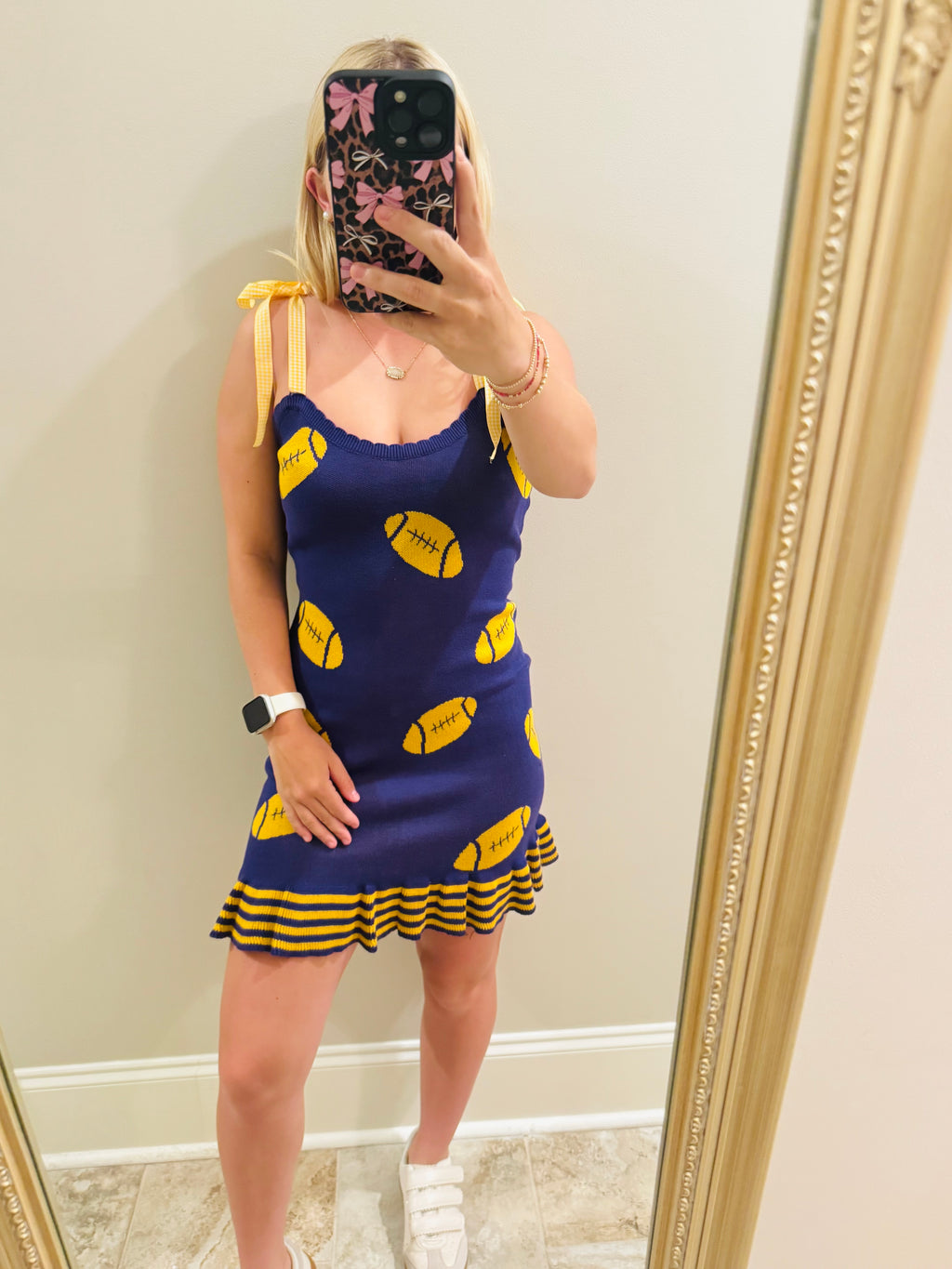 Purple and Gold Football Dress