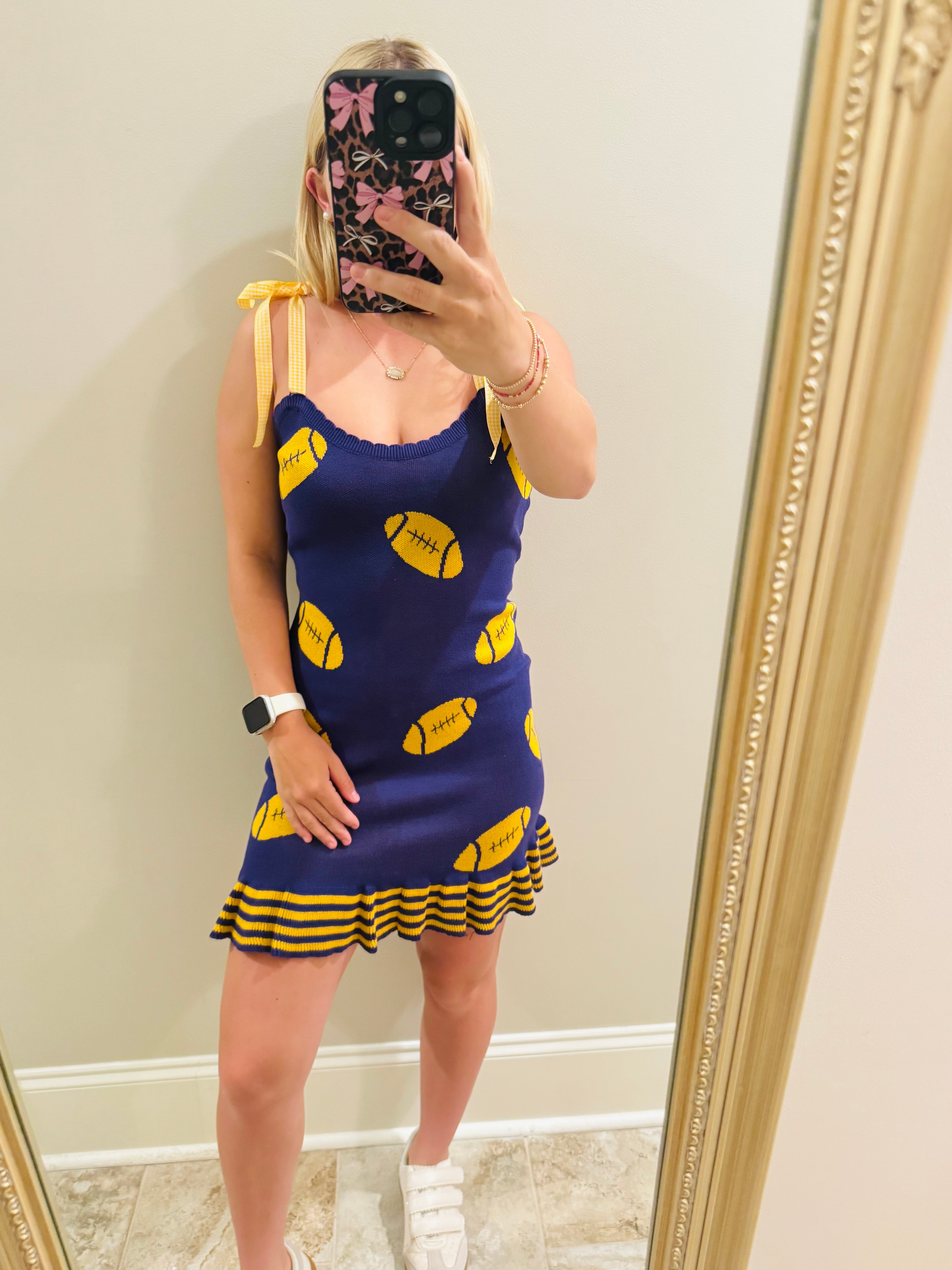 Purple and Gold Football Dress