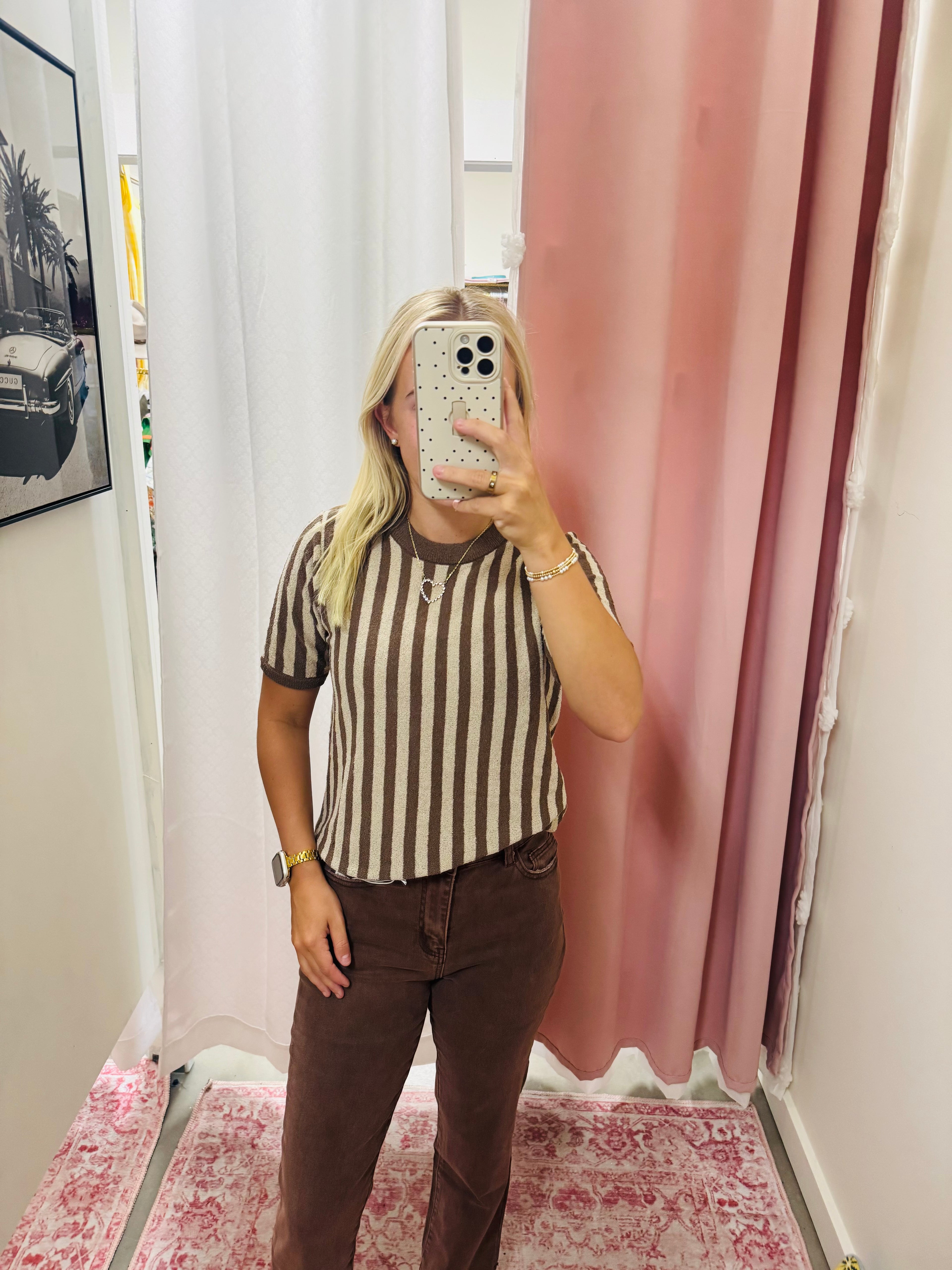 Brown Stripe Sweater