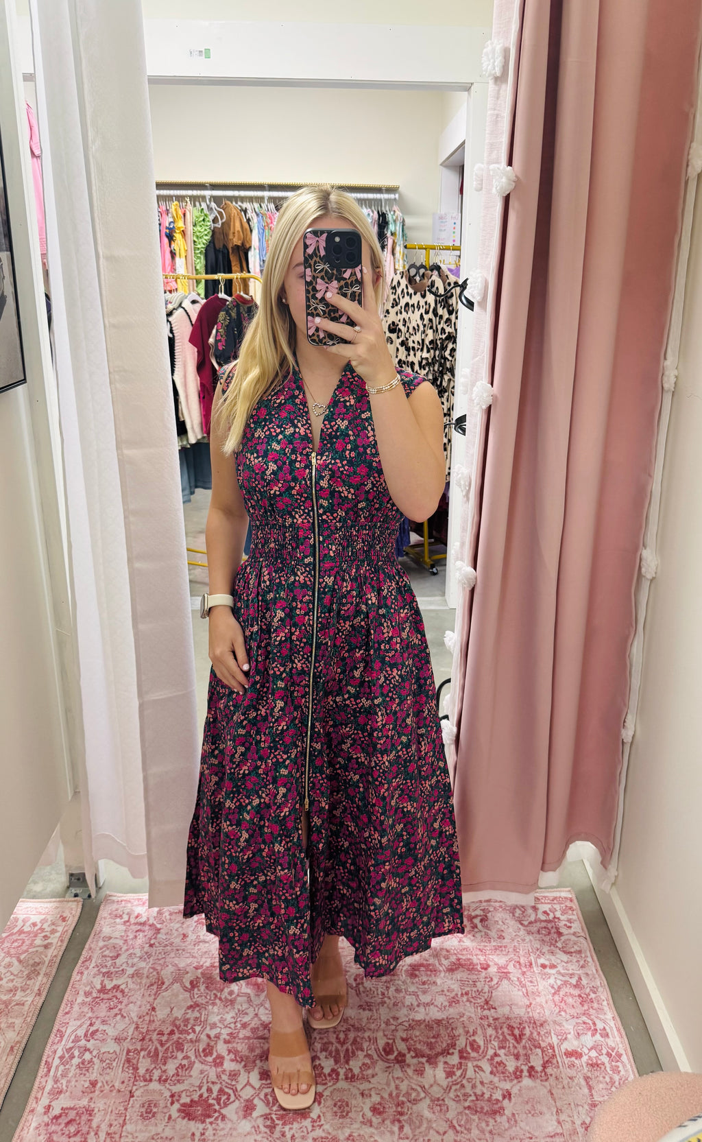 Navy Floral Maxi Dress