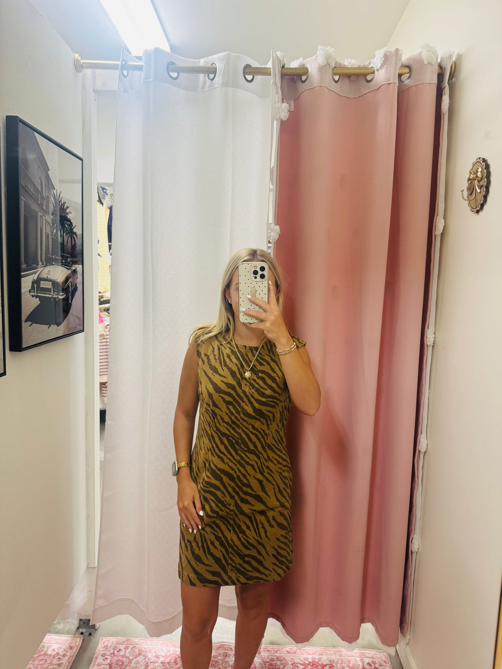 Brown Tiger Denim Dress