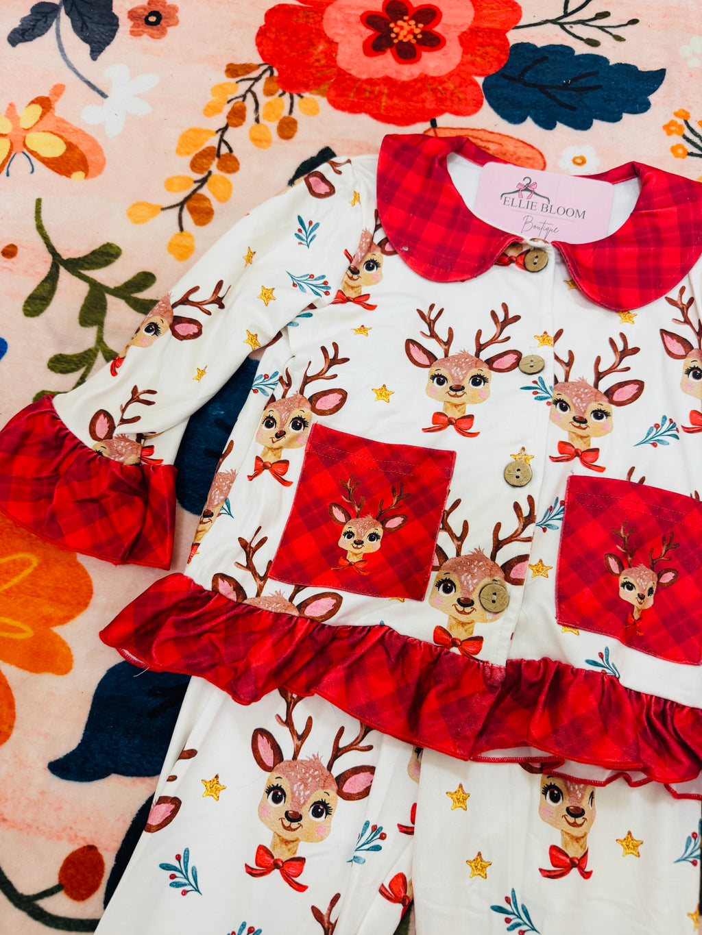 Girls Reindeer Pjs