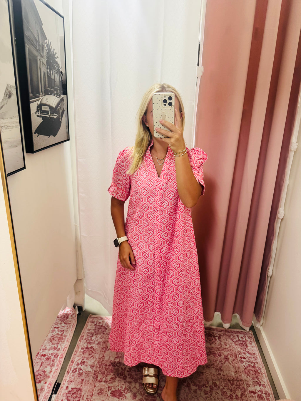 Pink Printed Maxi
