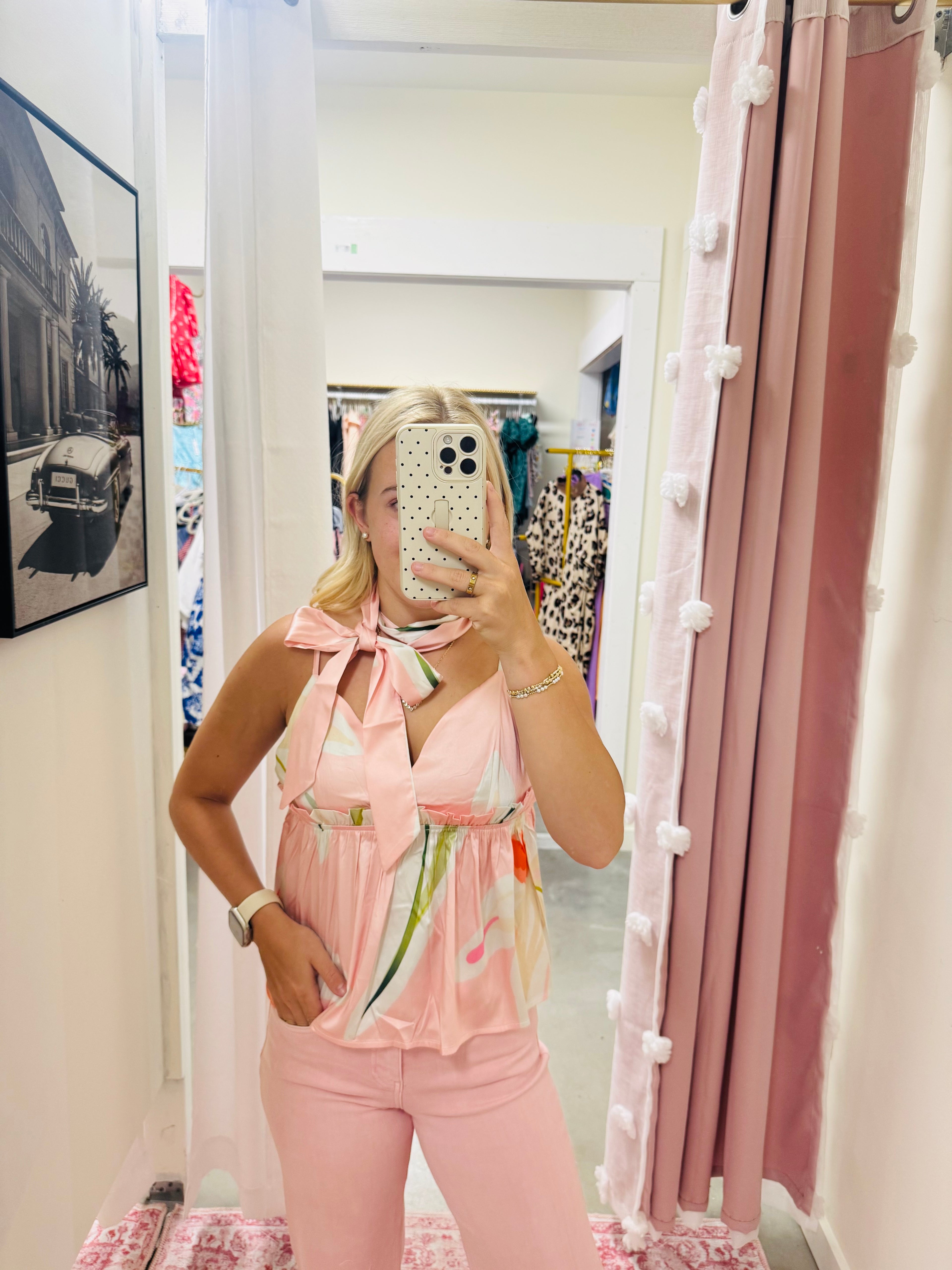 Silky Pastel Pink Tank