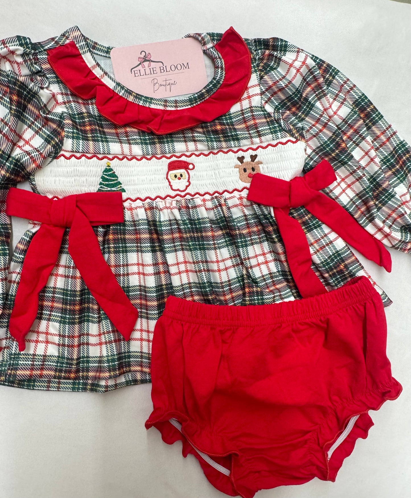 Baby Plaid Christmas Set