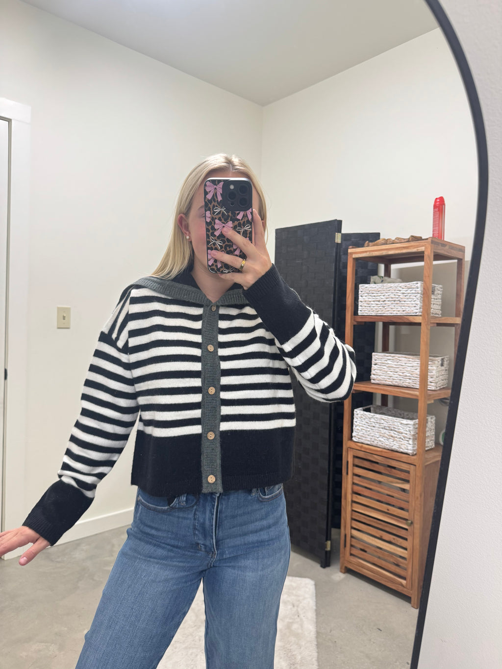 Peter Pan Black Stripe Sweater